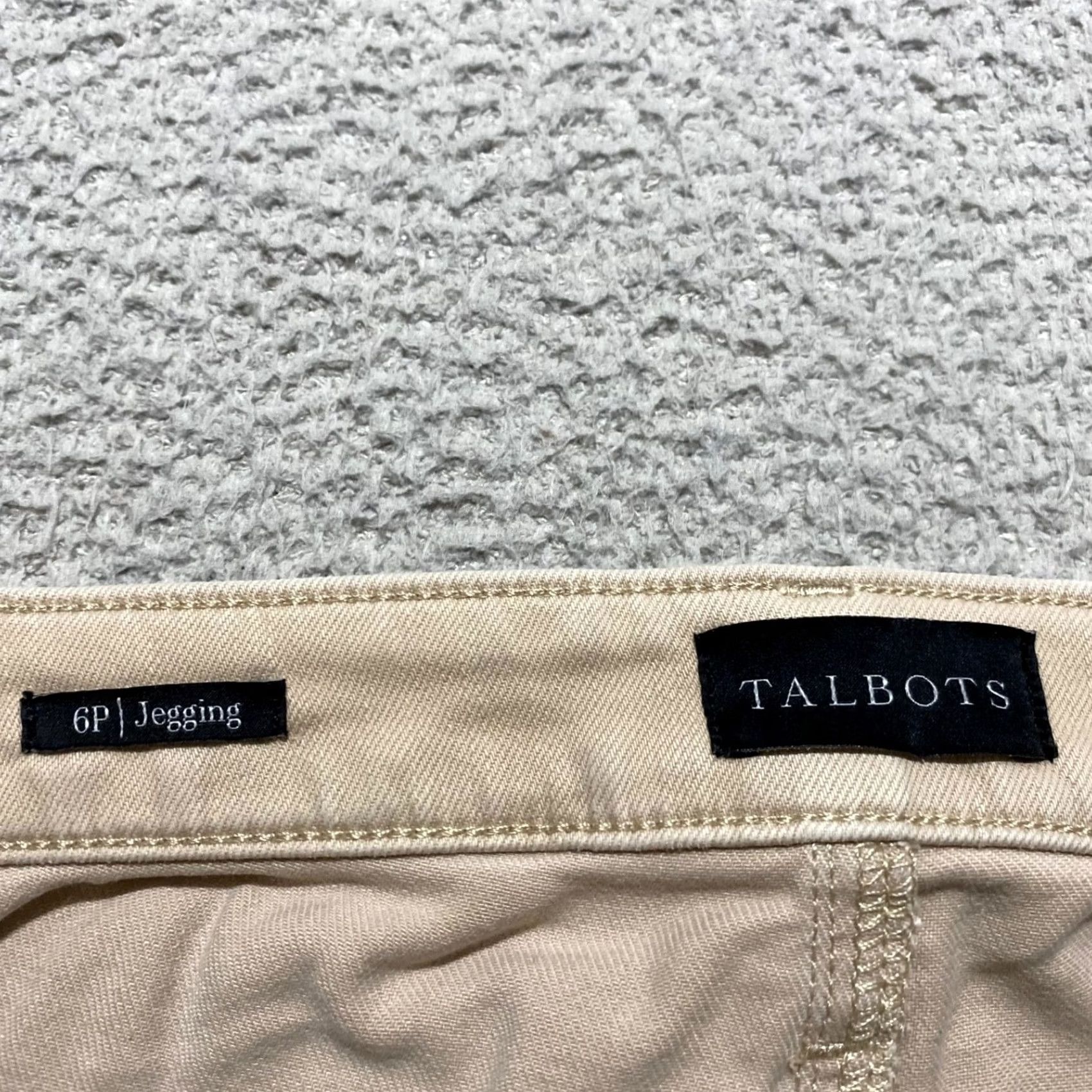 Talbots Talbots Womens Pants 6P Beige Jegging Light Wash Mid Rise Petite Casual Skinny Inseam 25" Size 30" / US 8 / IT 44 - 3 Thumbnail