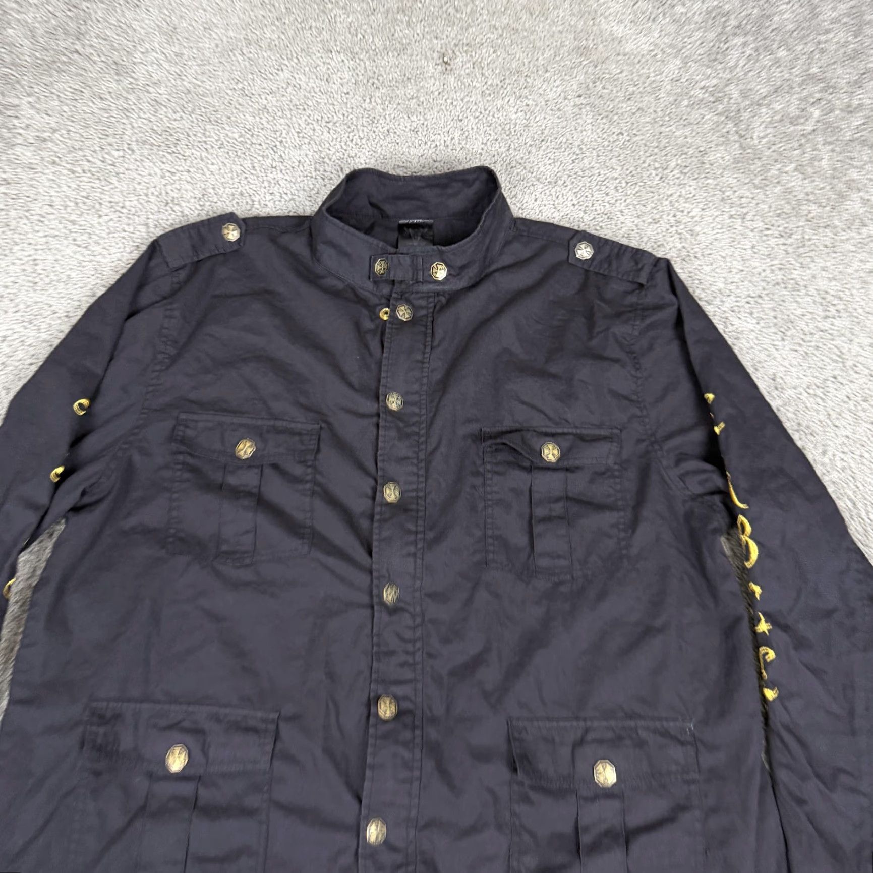 Affliction Blac Label Premium Jacket 4X Mens Black Soldier Dies But Once Military Size US XXL / EU 58 / 5 - 7 Thumbnail
