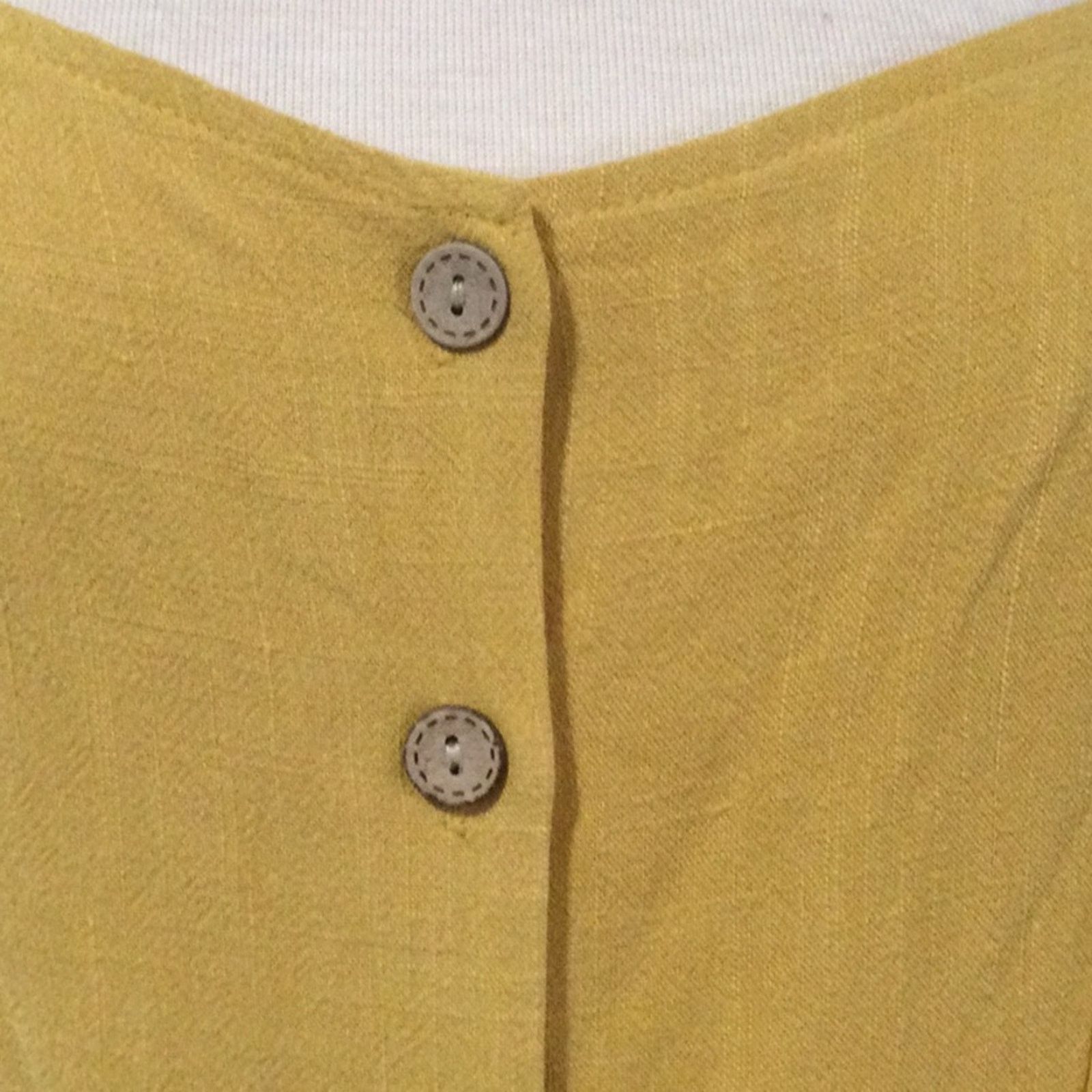 Other IFFEI Mustard Yellow Full Button Sleeve A-Line Dress XL NWT Size XL / US 12-14 / IT 48-50 - 4 Thumbnail