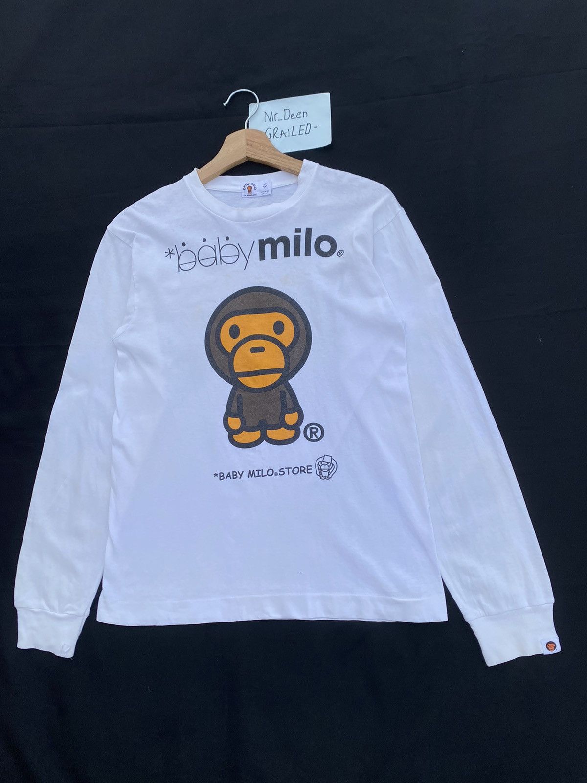 Bape Rare Vintage Baby Milo by BAPE Longsleeve Tshirt Size US S / EU 44-46 / 1 - 3 Thumbnail