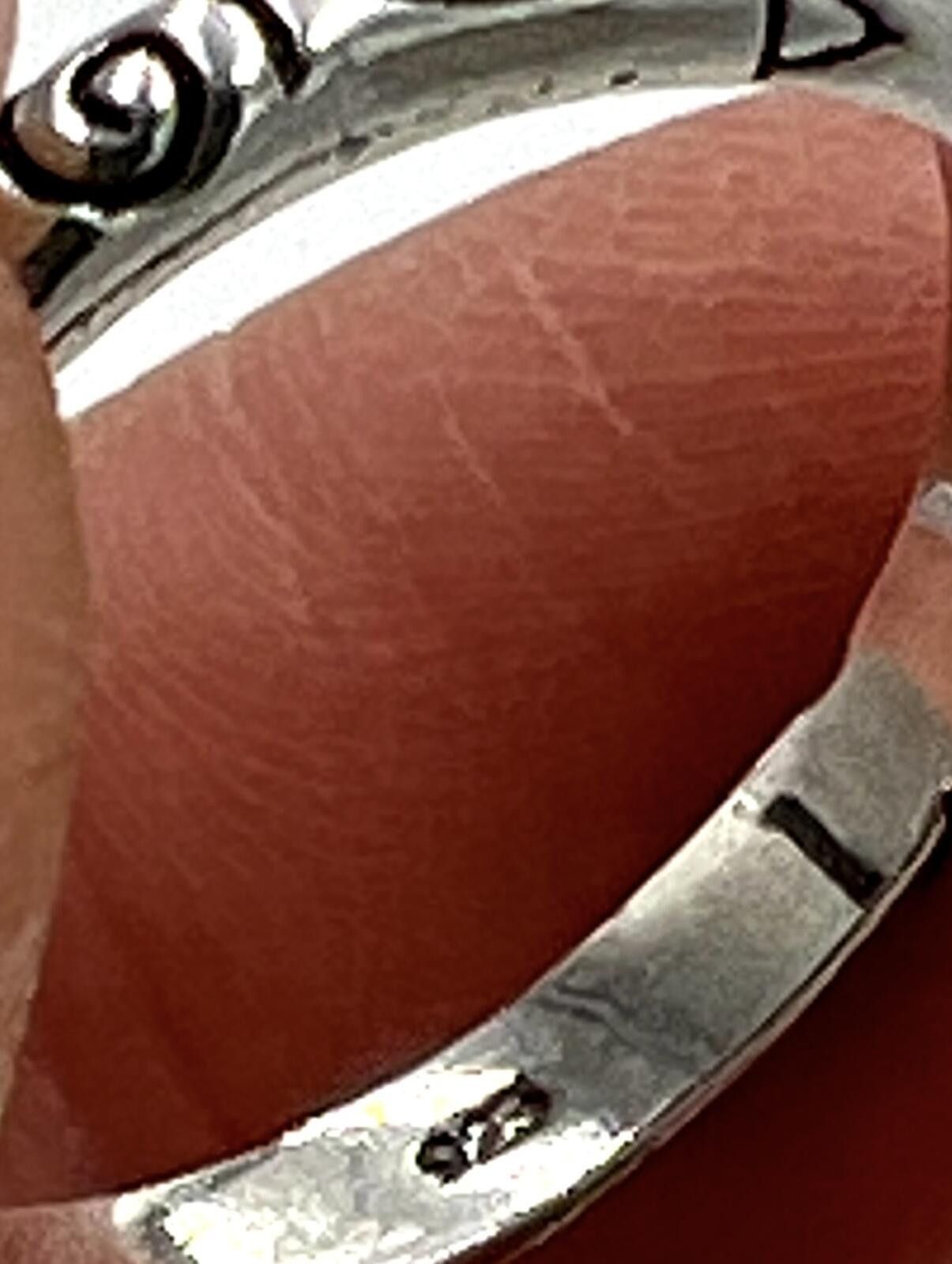 Other Engraved Southwestern Sterling Silver Laquer Embossed Ring Size ONE SIZE - 7 Thumbnail
