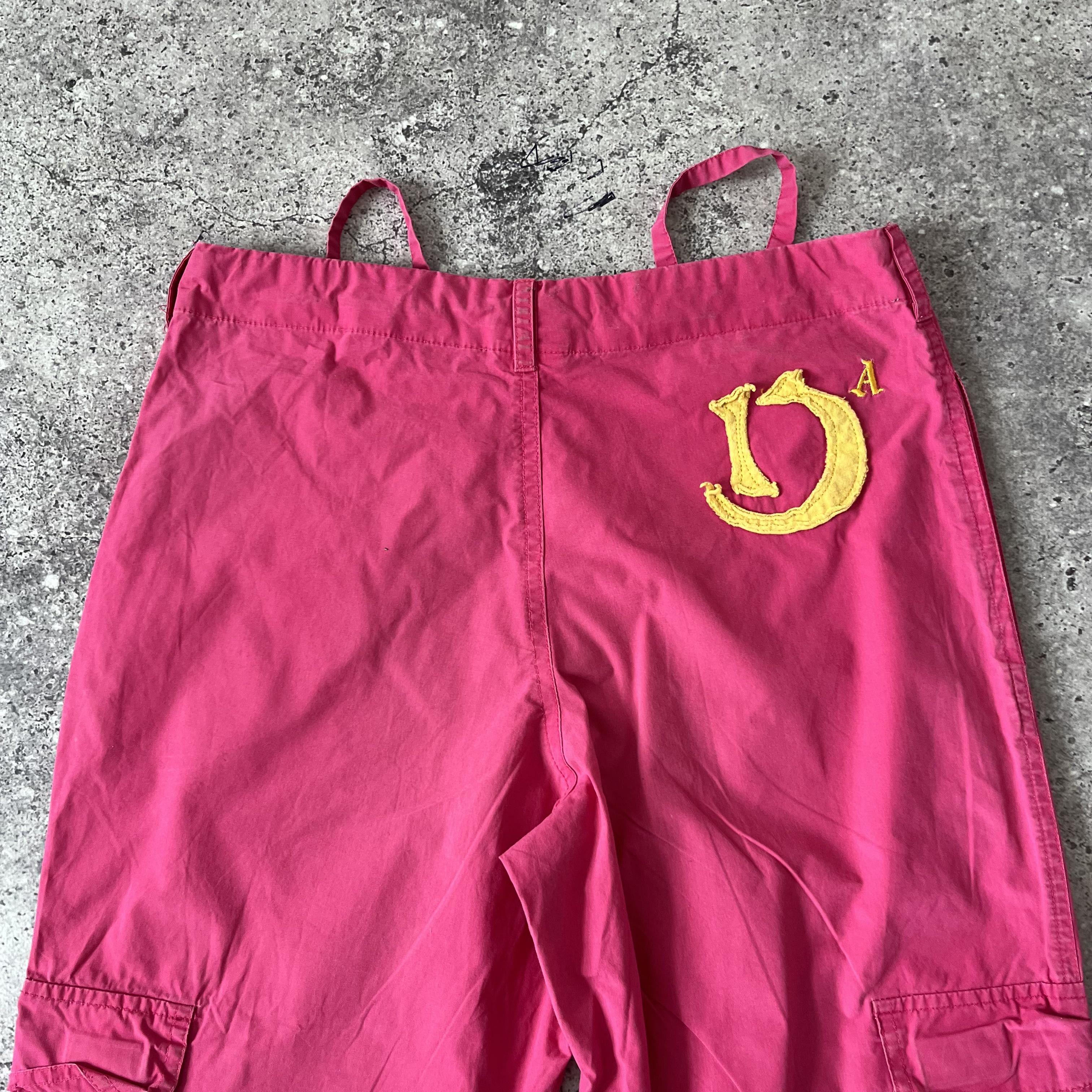 Japanese Brand × Vintage Vintage Y2K Pink Cargo Japanese Style Parachute Pants Size 36" / US 14 / IT 50 - 8 Thumbnail