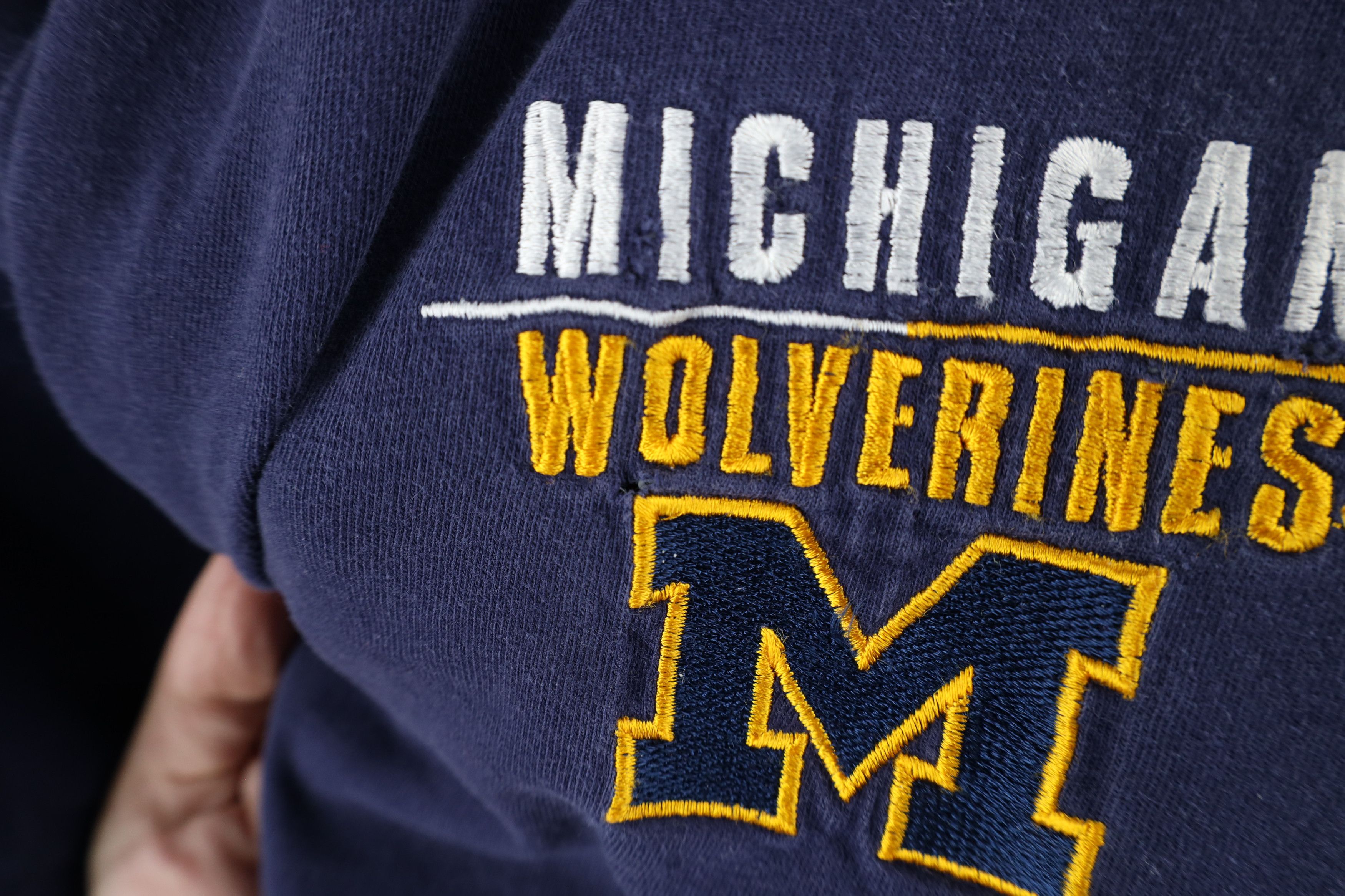 Starter × Vintage Vintage 90s Starter Out University of Michigan T-Shirt Blue Size US XL / EU 56 / 4 - 6 Thumbnail