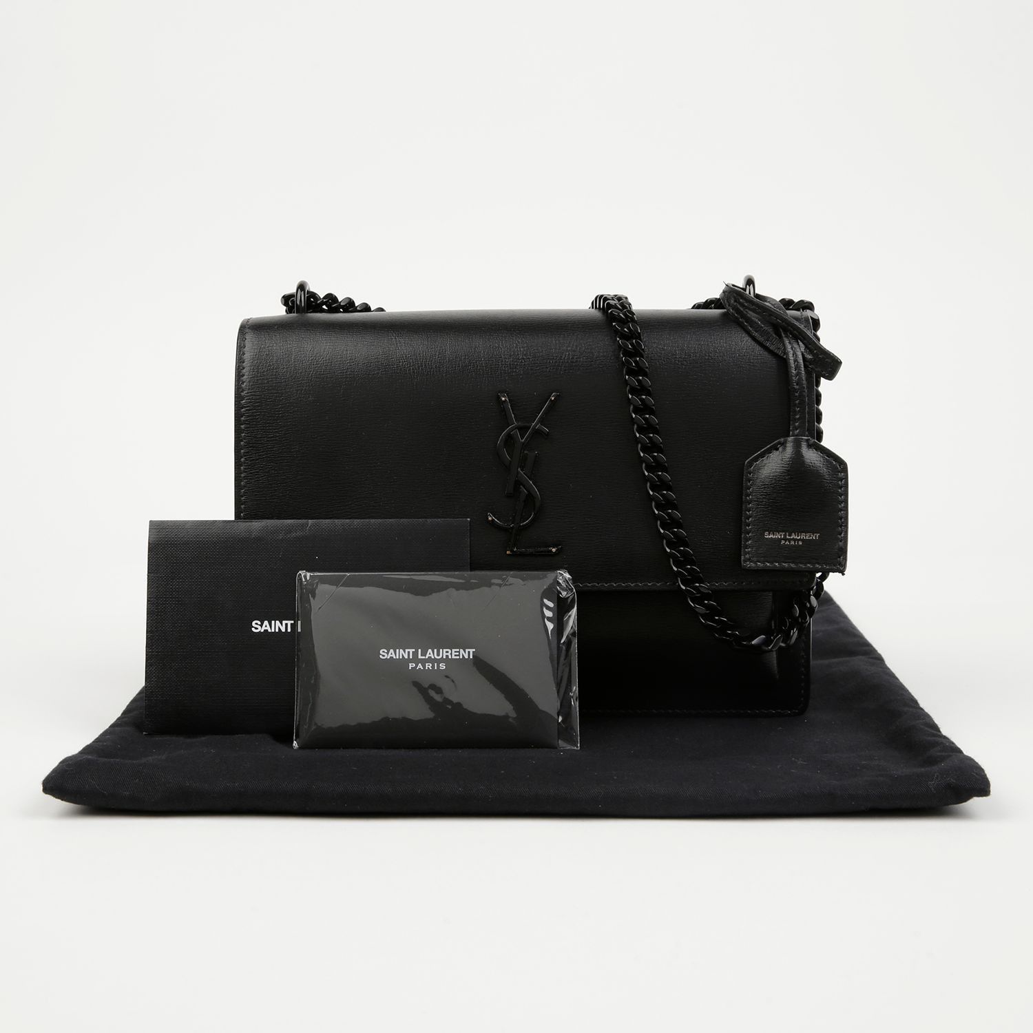 Yves Saint Laurent Monogram Sunset Medium Shoulder Bag Black Size ONE SIZE - 1 Thumbnail