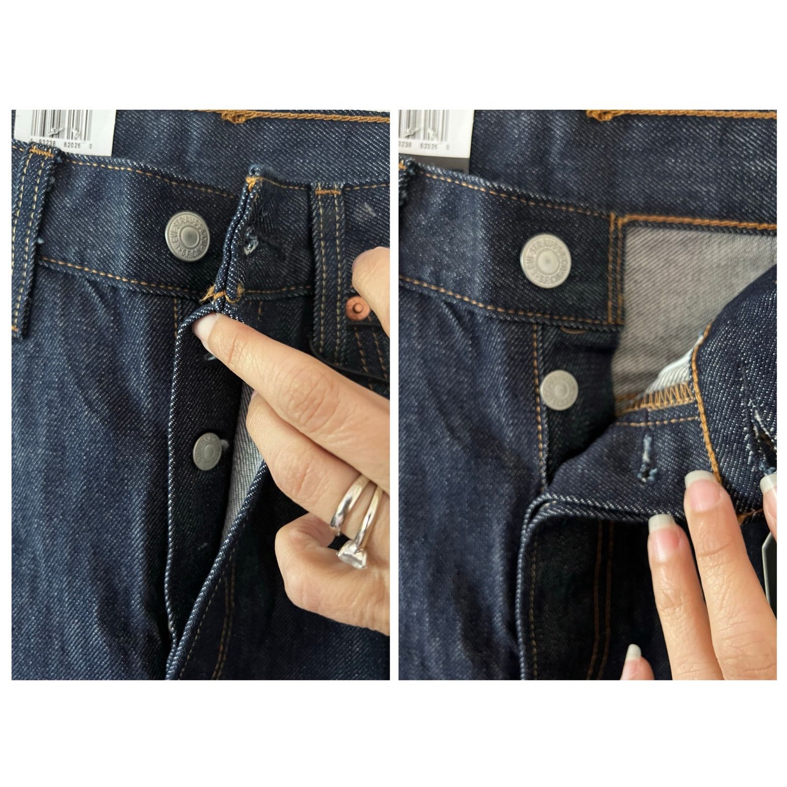 Levi's 501 Women's High Rise Jeans Straight Leg Button Fly 28x32 Size 28" / US 6 / IT 42 - 4 Thumbnail
