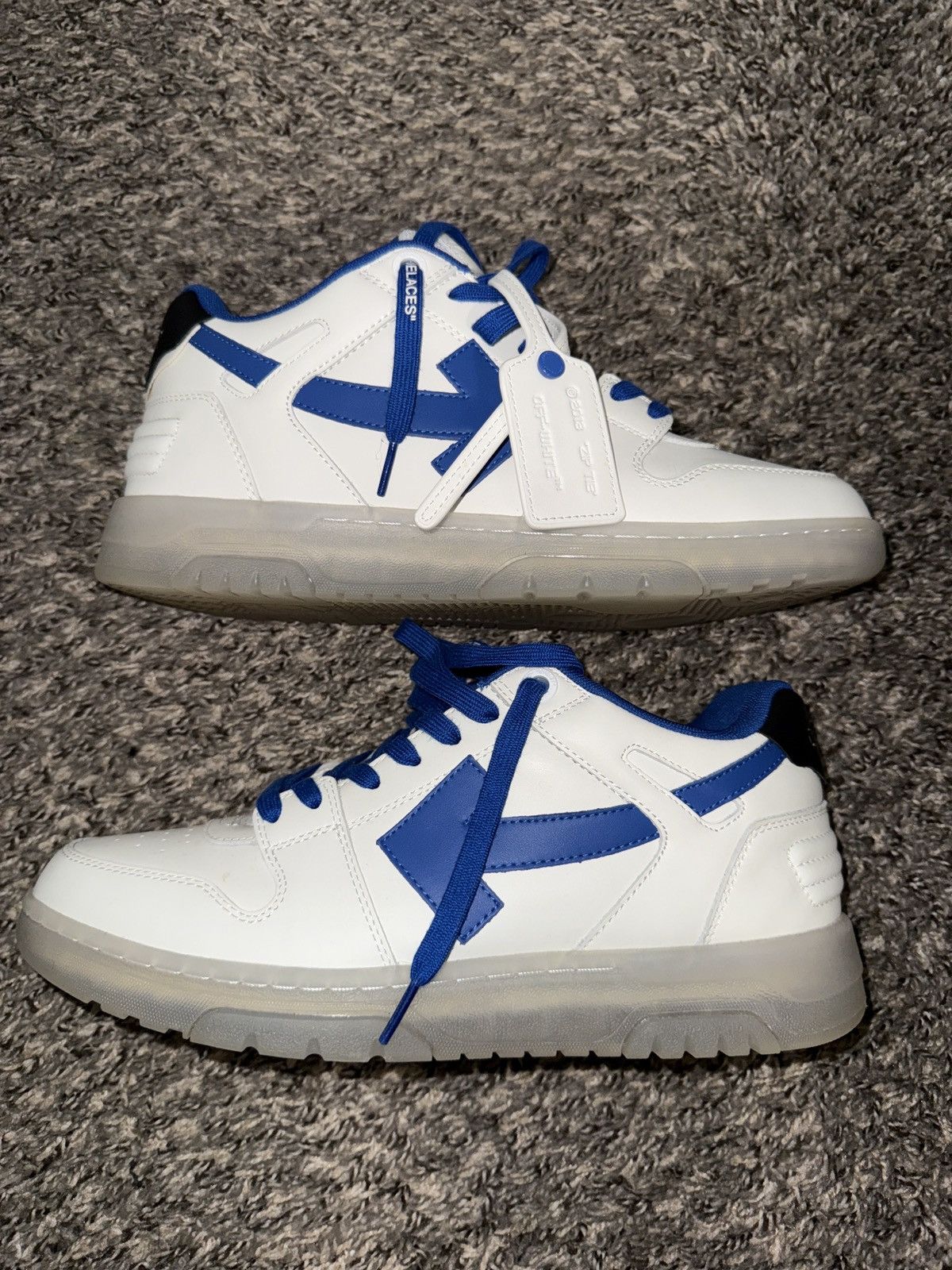 Off White Off-White Men's Out Of Office Clear-Sole Leather Shoes (Size 11)