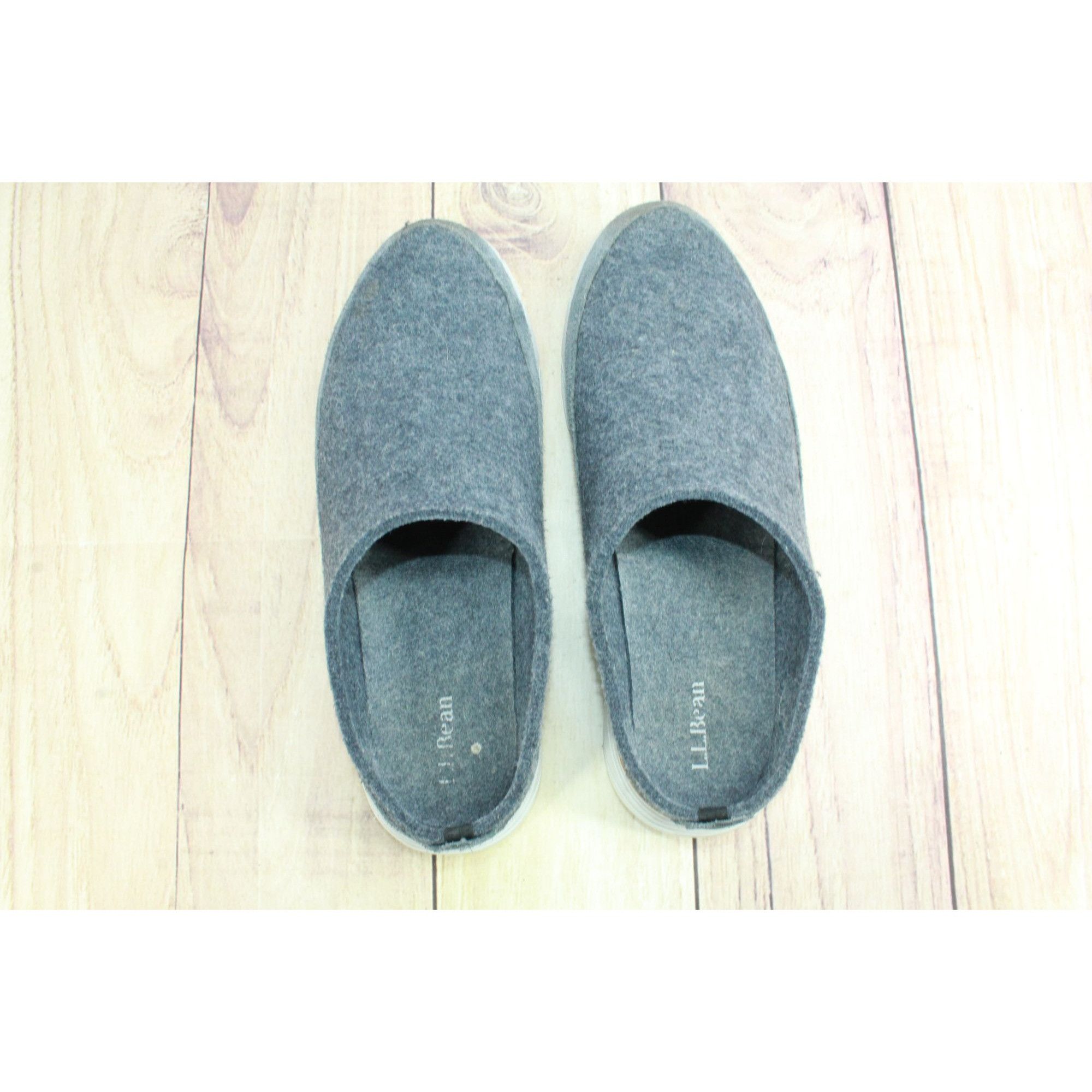 L.L. Bean LL Bean Men’s Gray Wool Slip-On Cozy Slipper Clogs 11 M Size US 11 / EU 44 - 7 Thumbnail