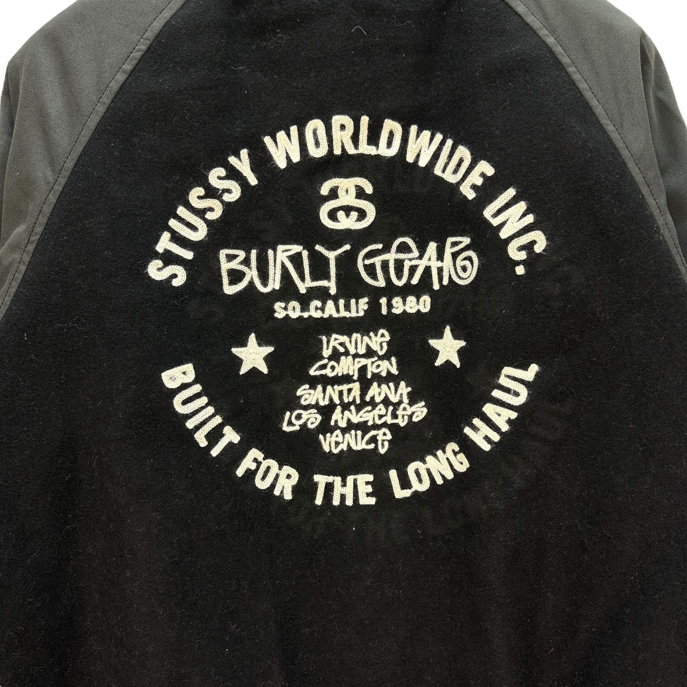 Stussy STUSSY EMBROIDERY BIG LOGO HOODIE VARSITY JACKET #8910-038 Size US XL / EU 56 / 4 - 2 Thumbnail
