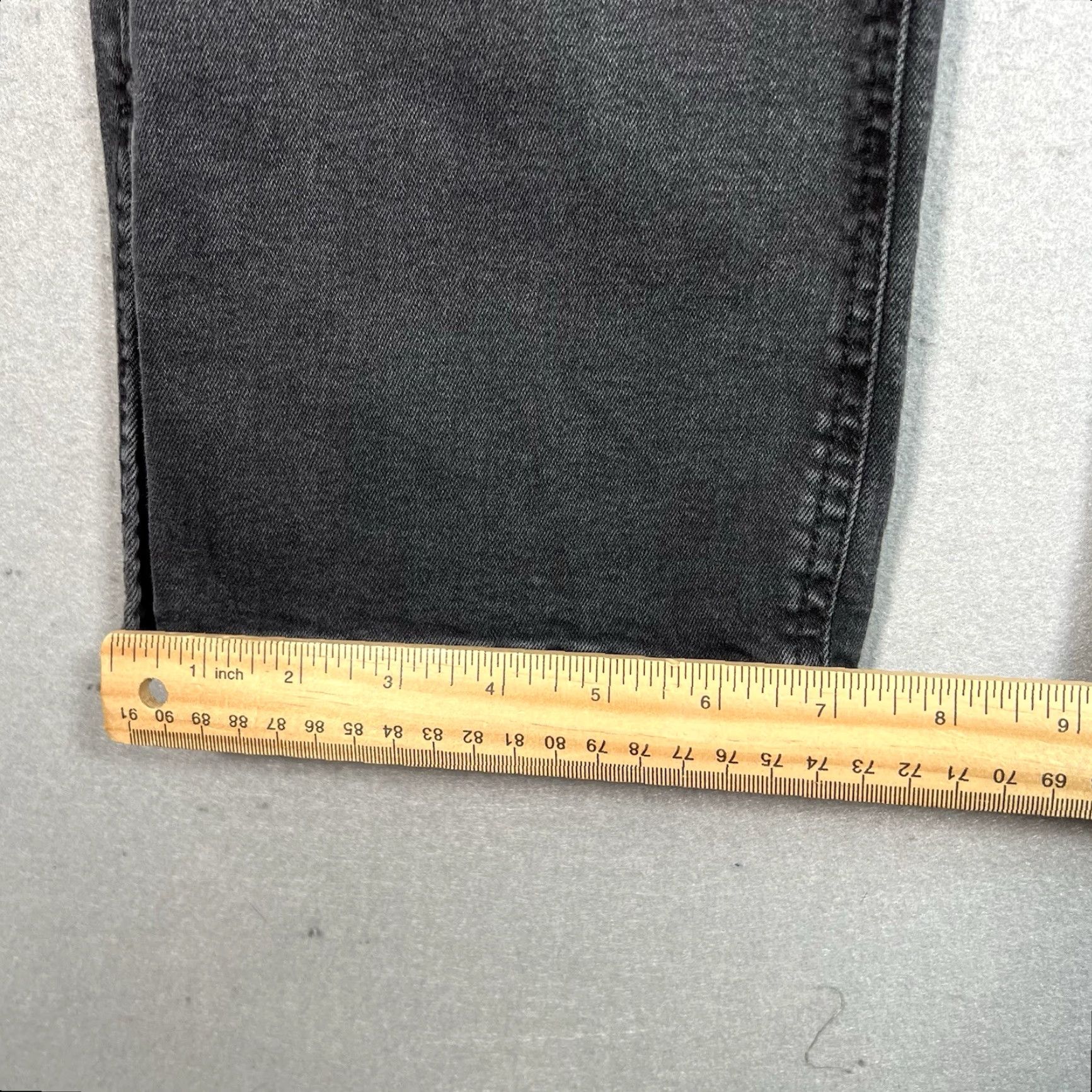 Mango VINTAGE Mango Women’s Jeans XS Black Dark Wash Straight Leg Ankle Slit Cotton Denim Size 26" / US 2 / IT 38 - 6 Thumbnail