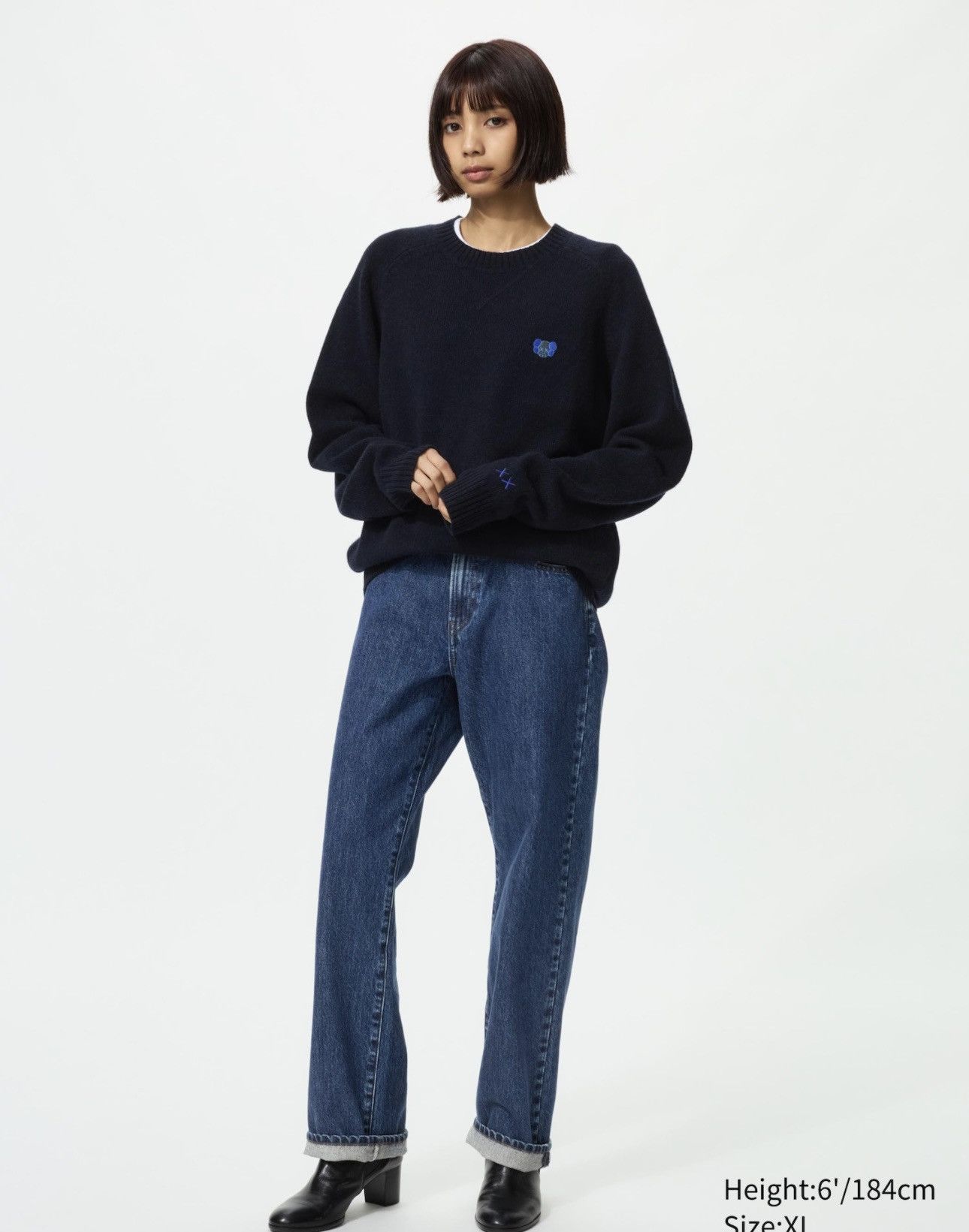 Kaws × Uniqlo Uniqlo X Kaws Lambswool Crew Neck Sweater Size US S / EU 44-46 / 1 - 12 Thumbnail