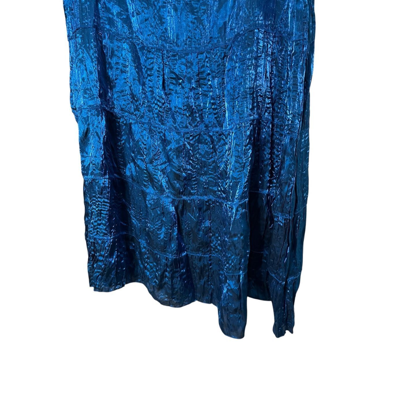 Other Vintage Notations Blue Tiered Maxi Skirt Size XL Size 36" / US 14 / IT 50 - 3 Thumbnail