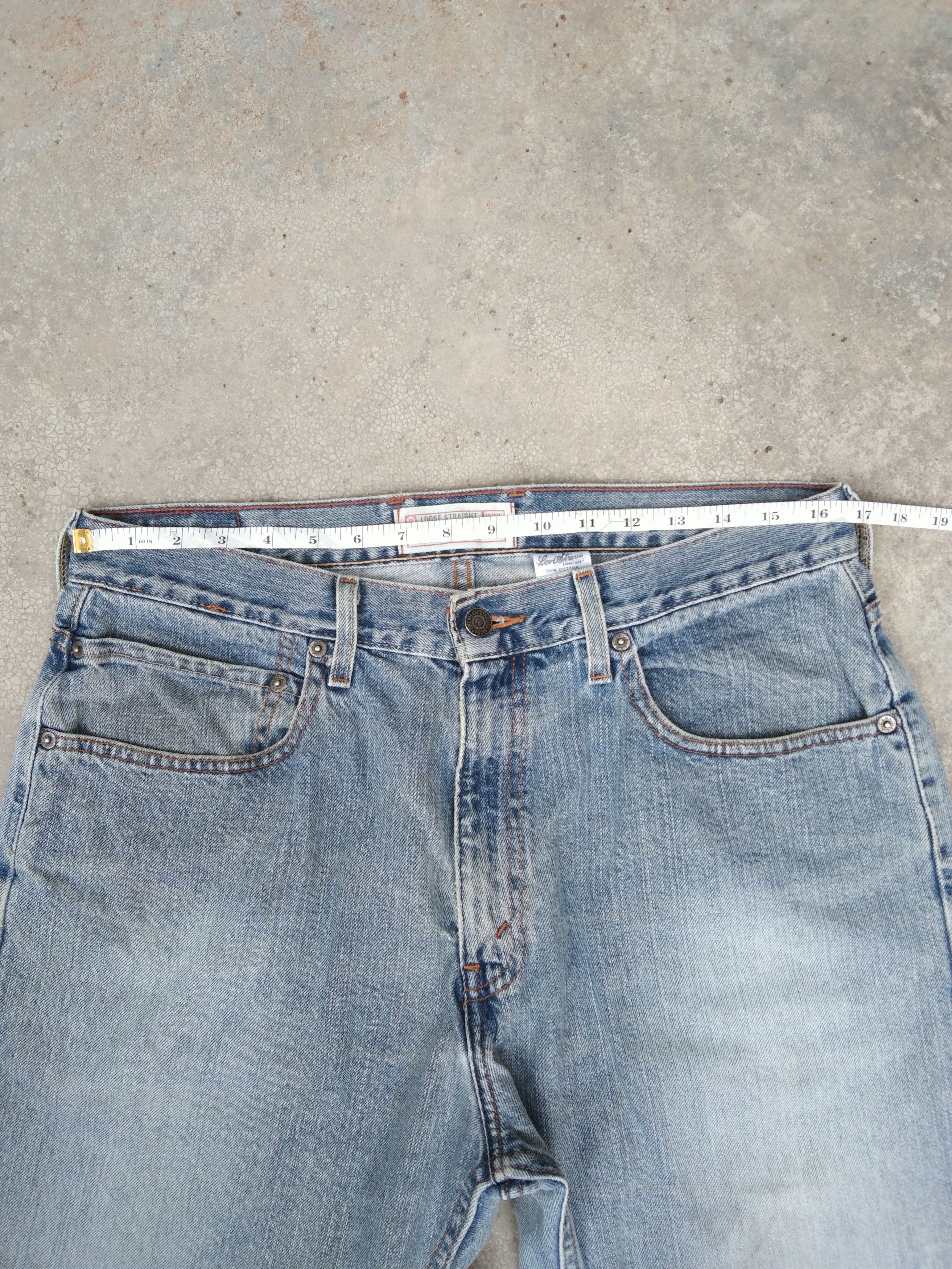 Levi's Vintage Levi's Signature Loose Distressed Jeans 33x32 Size US 33 - 7 Thumbnail