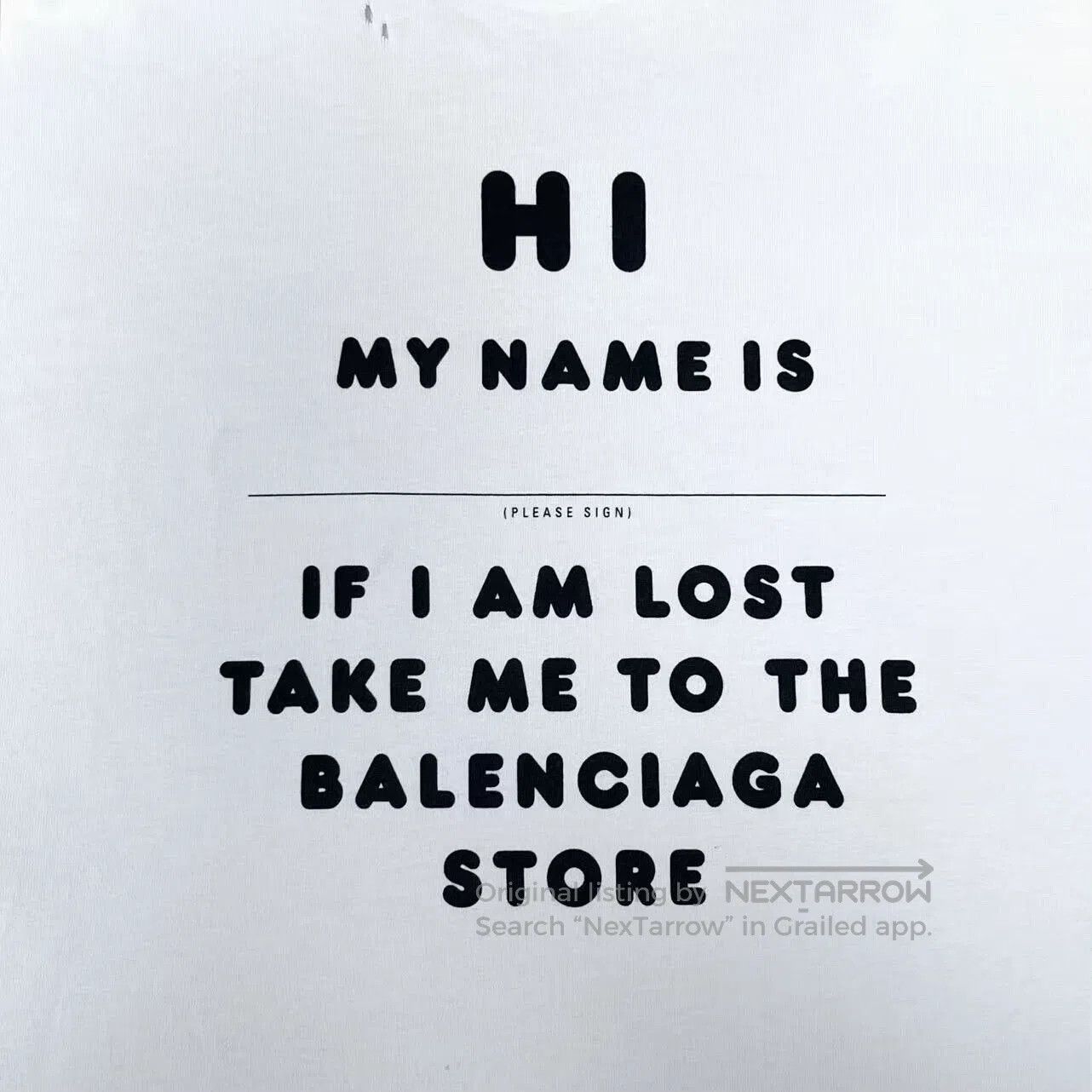 Balenciaga balenciaga my name is wide fit t-shirt. Size US S / EU 44-46 / 1 - 4 Thumbnail