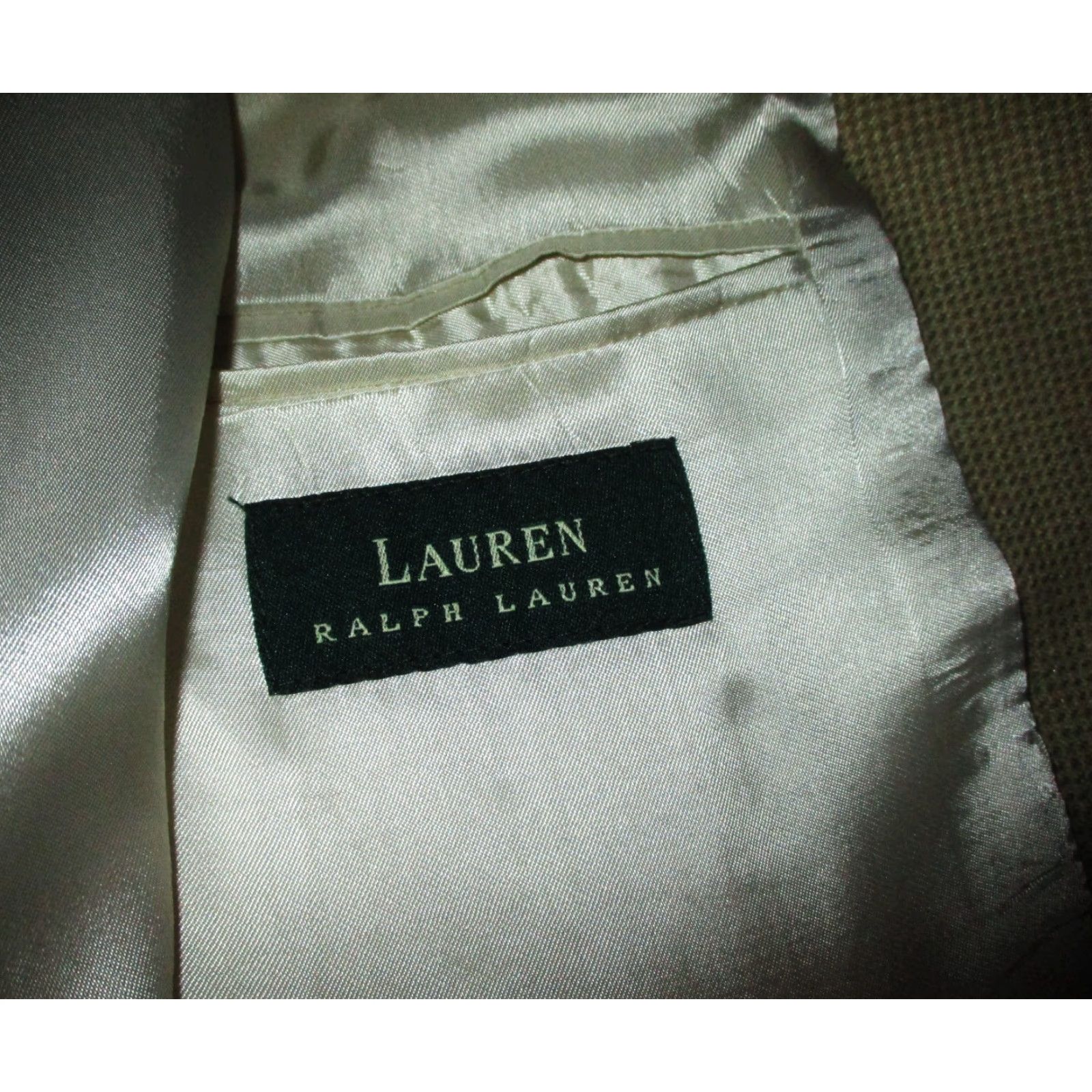 Ralph Lauren LAUREN Ralph Lauren Blazer Men Tan 46 Long Wool Blend 3-Button Jacket Single-Breasted Viscose Lining Dry Clean Only Adult Mens Jacket/Coat Size 46R - 7 Thumbnail