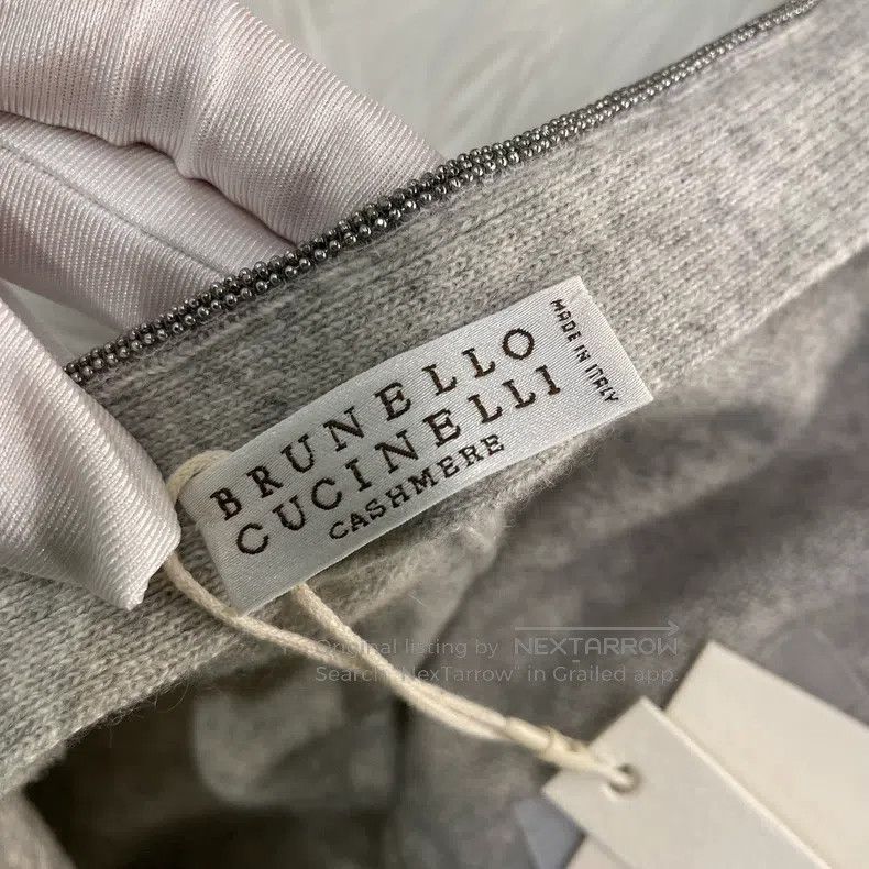 Brunello Cucinelli Brunello Cucinelli Beaded Cashmere Sweater Size L / US 10 / IT 46 - 3 Thumbnail