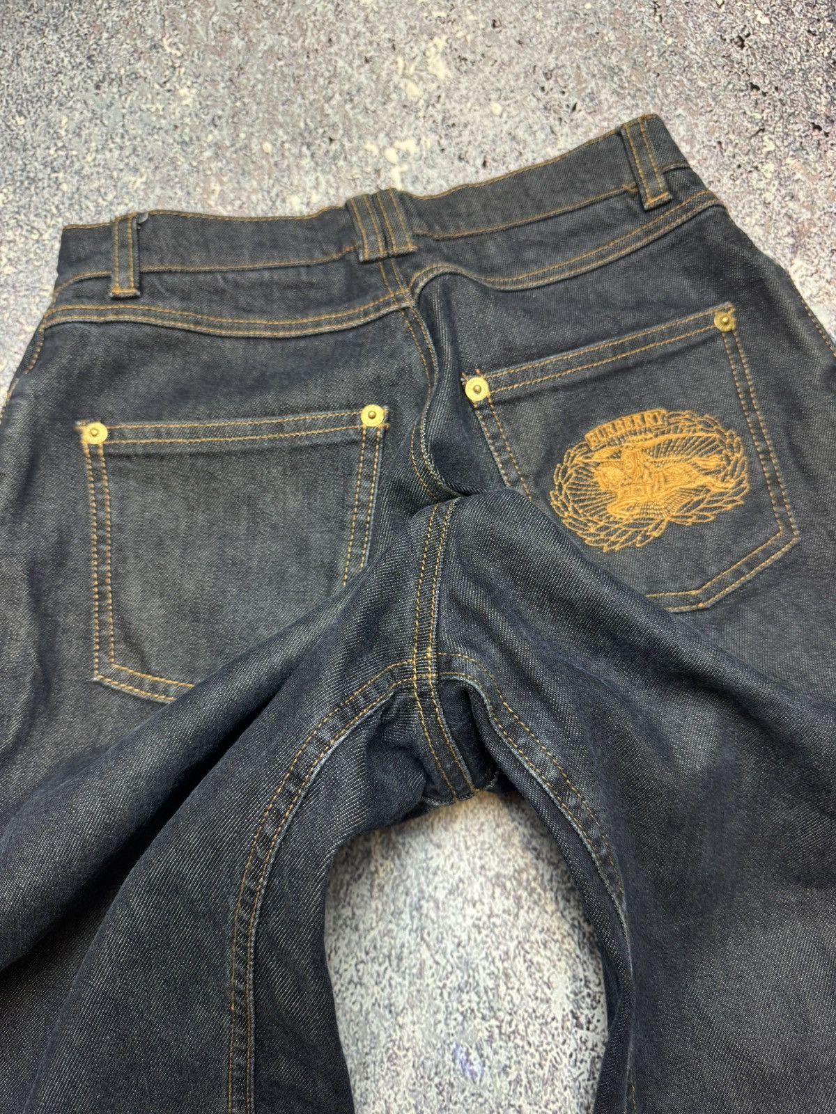 Burberry × Vintage 💥VERY RARE VINTAGE BURBERRY LONDON BIG LOGO JEANS Size 26" / US 2 / IT 38 - 14 Thumbnail
