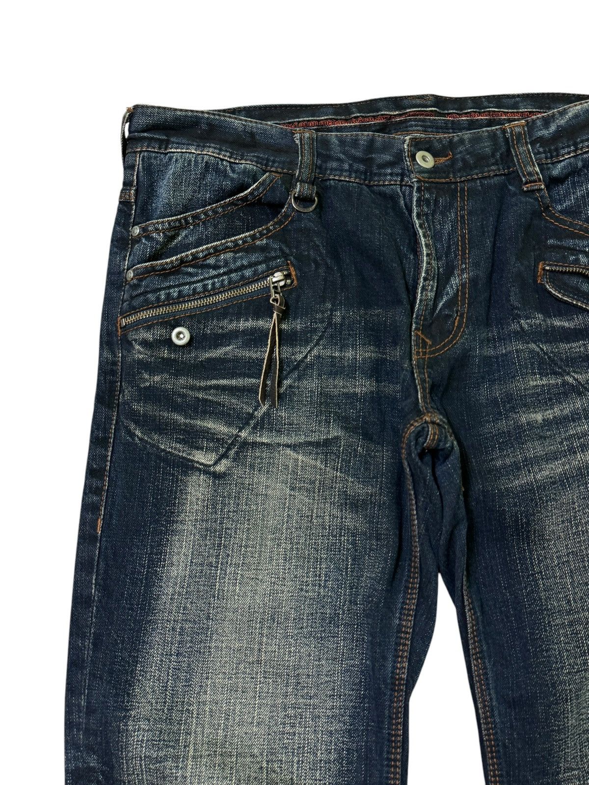 Hysteric Glamour NCFM Nicole Club for Men Distressed Washed Flare Y2K Style Size US 34 / EU 50 - 4 Thumbnail