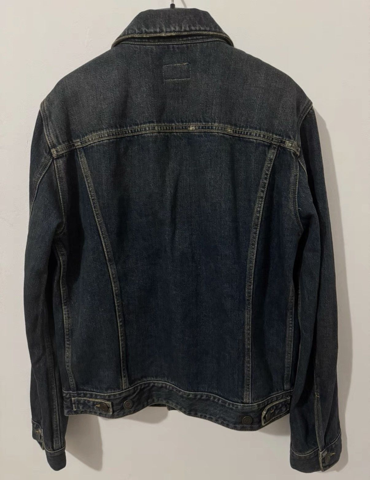 Yves Saint Laurent SLP 15SS Runway Vintage Dark Blue Basic Denim Jacket Size US L / EU 52-54 / 3 - 2 Thumbnail