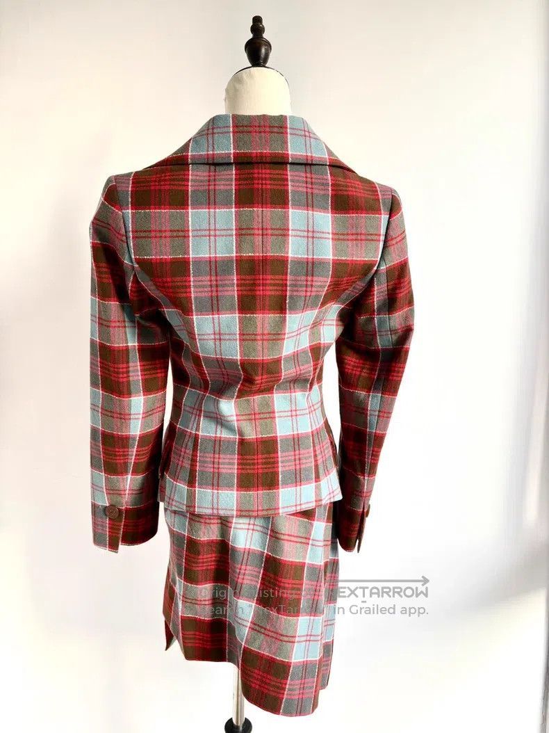 Vivienne Westwood Vivienne Westwood Blue and Brown Plaid Love Collar Suit Size M / US 6-8 / IT 42-44 - 5 Thumbnail