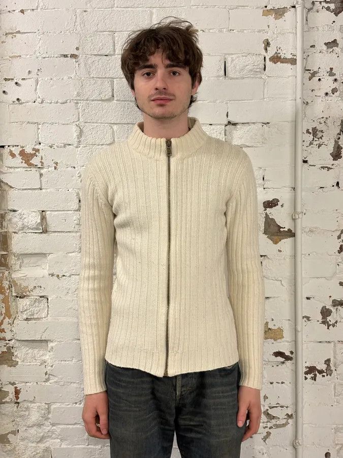 Dolce & Gabbana 2000s Dolce & Gabbana Beige Wool Zip-Up Sweater Size US S / EU 44-46 / 1 - 1 Thumbnail