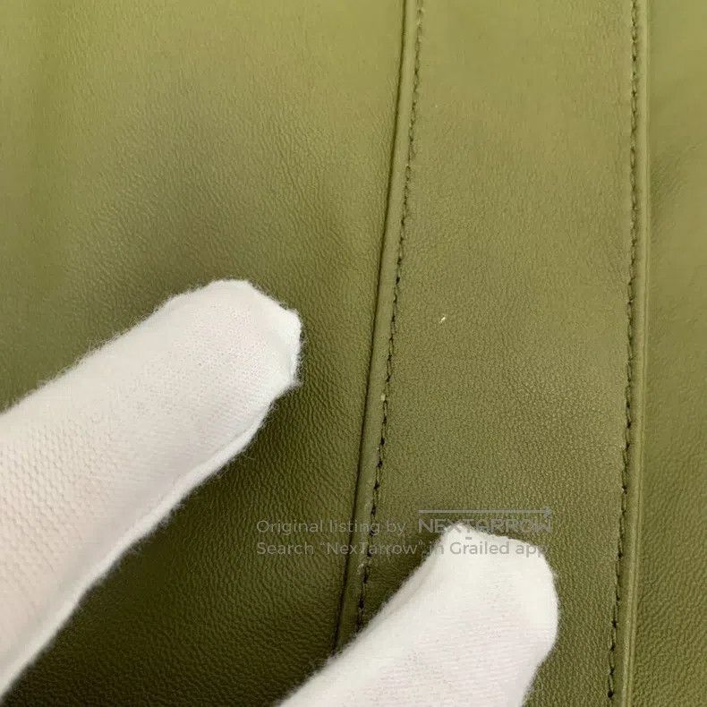 Loro Piana Loro Piana Green Lamb Leather Long Sleeve Jacket Size XS / US 0-2 / IT 36-38 - 7 Thumbnail