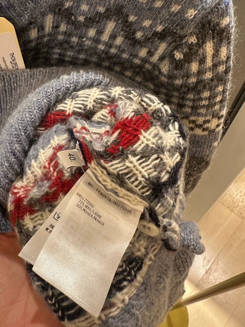 Thom Browne Thom Browne Elephant pattern diamond haze blue pullover s Size XS / US 0-2 / IT 36-38 - 6 Thumbnail