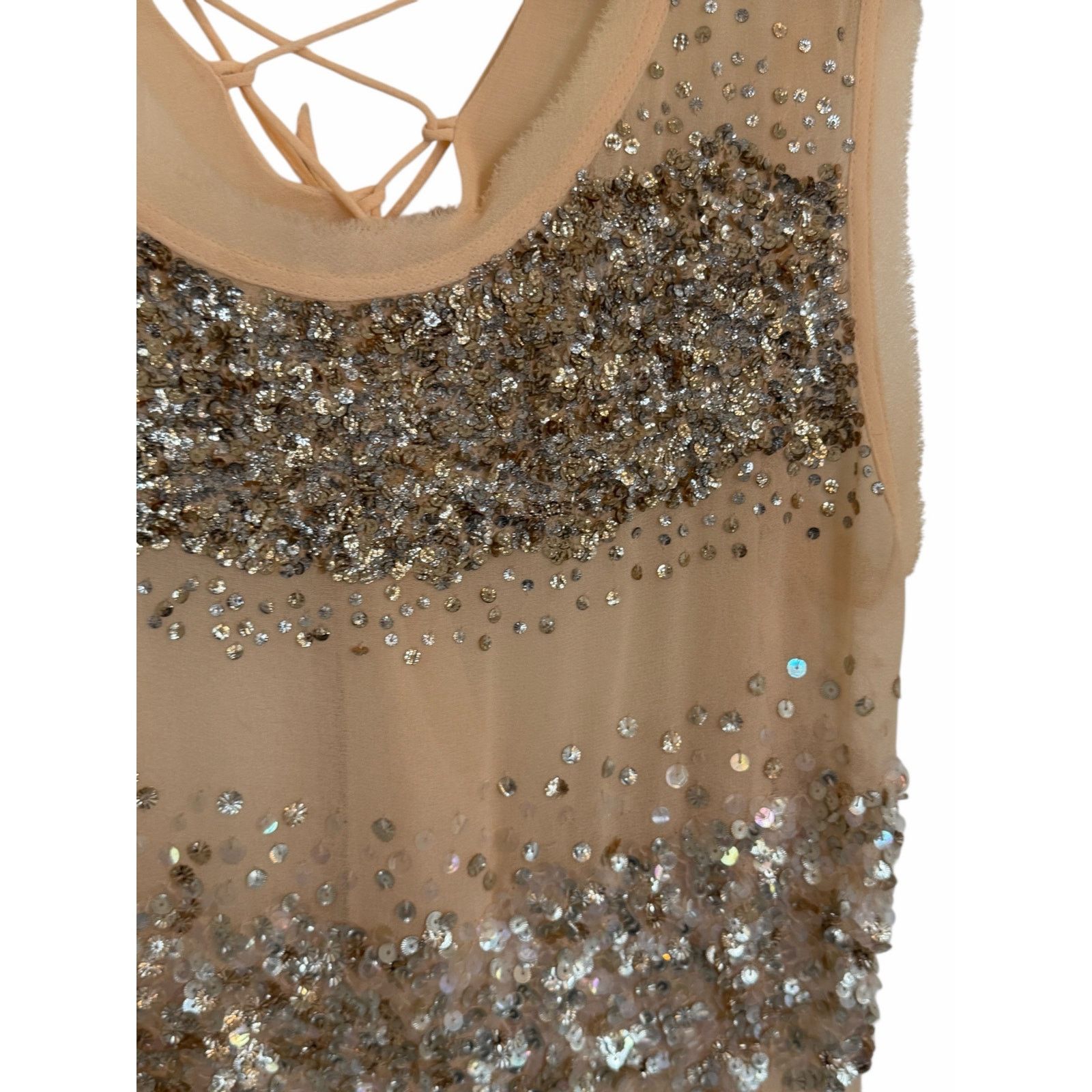 Allsaints All Saints Round Neck Top Restrain Beaded Hand Embellished Size M / US 6-8 / IT 42-44 - 7 Thumbnail