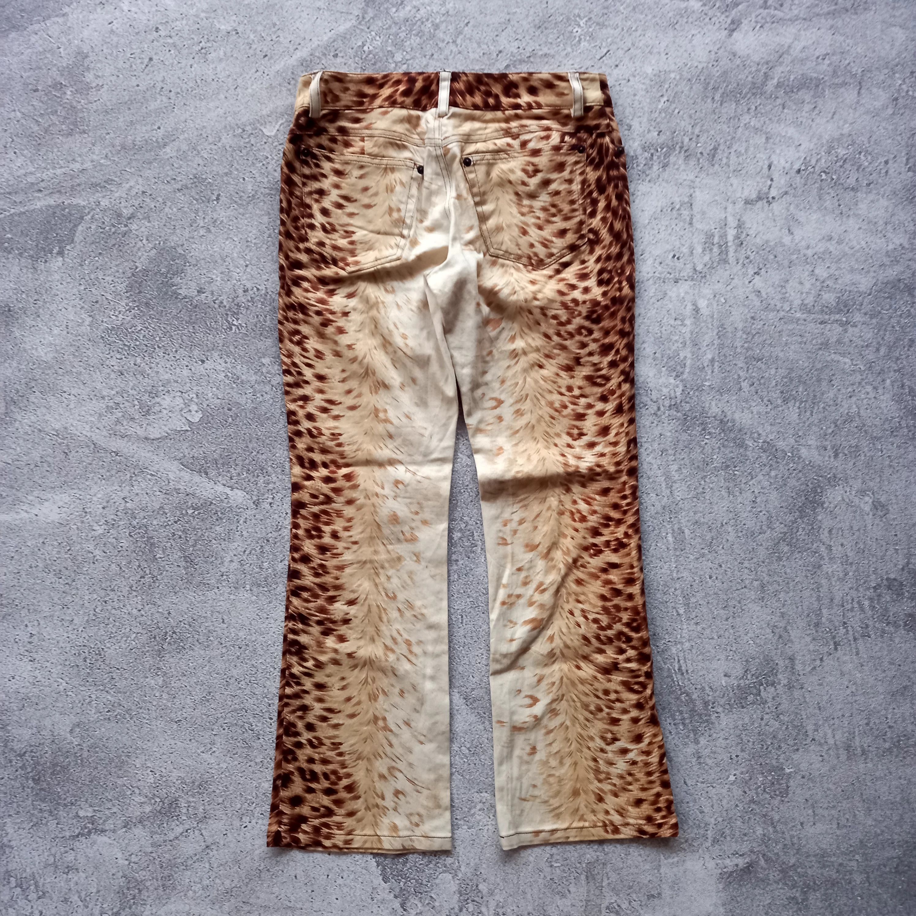 Japanese Brand 2000s Cecil McBee - Tiger Pattern Flared Pants Size 28" / US 6 / IT 42 - 9 Thumbnail