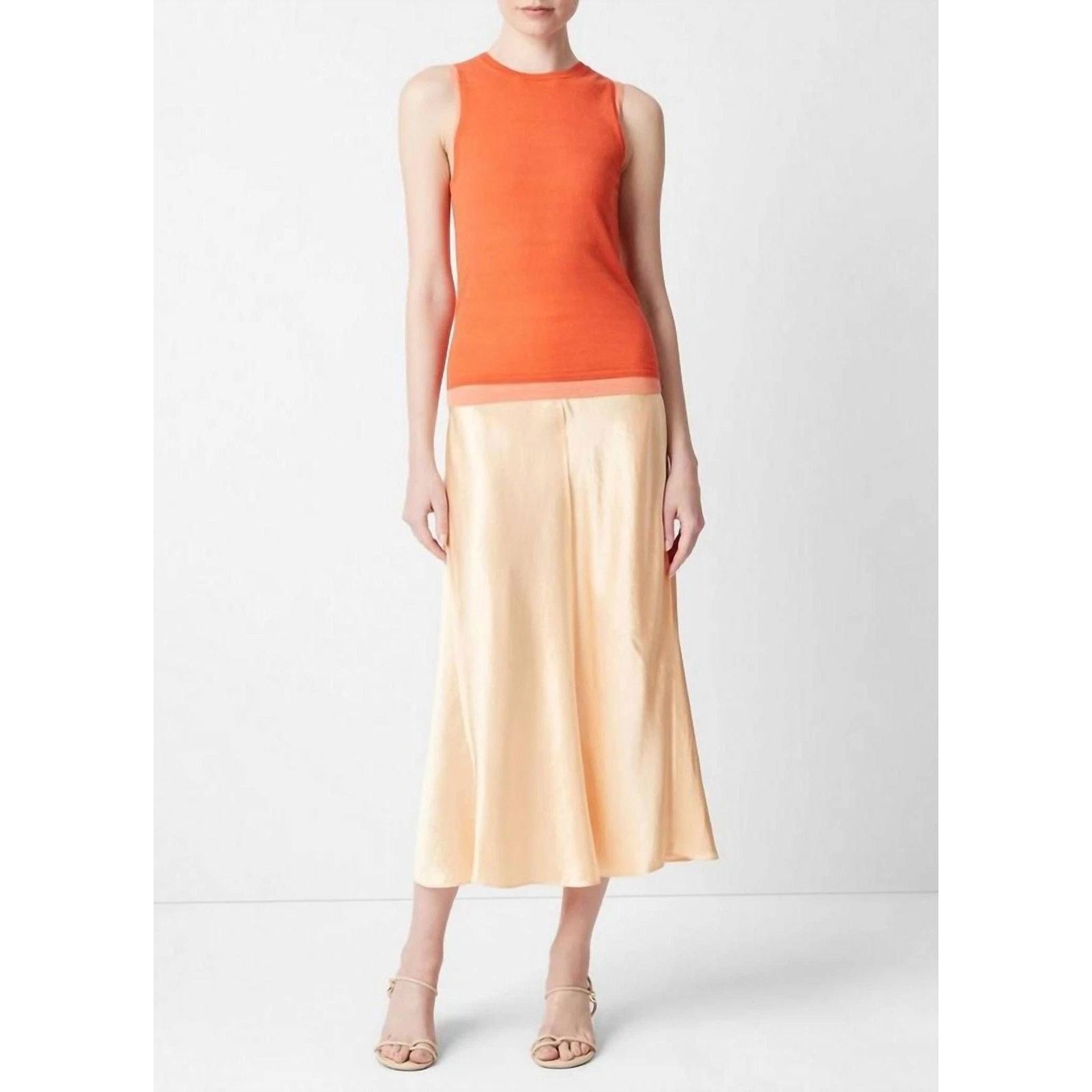 Vince Vince Double Layer Orange Tank Top - Size Small Size S / US 4 / IT 40 - 1 Thumbnail