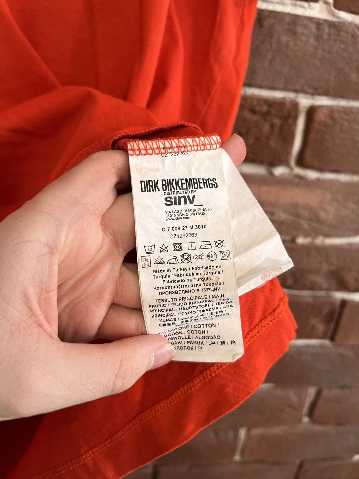 Dirk Bikkembergs Dirk Bikkembergs Logo Hype Tshirt XL Orange Soccer Size US XL / EU 56 / 4 - 5 Thumbnail