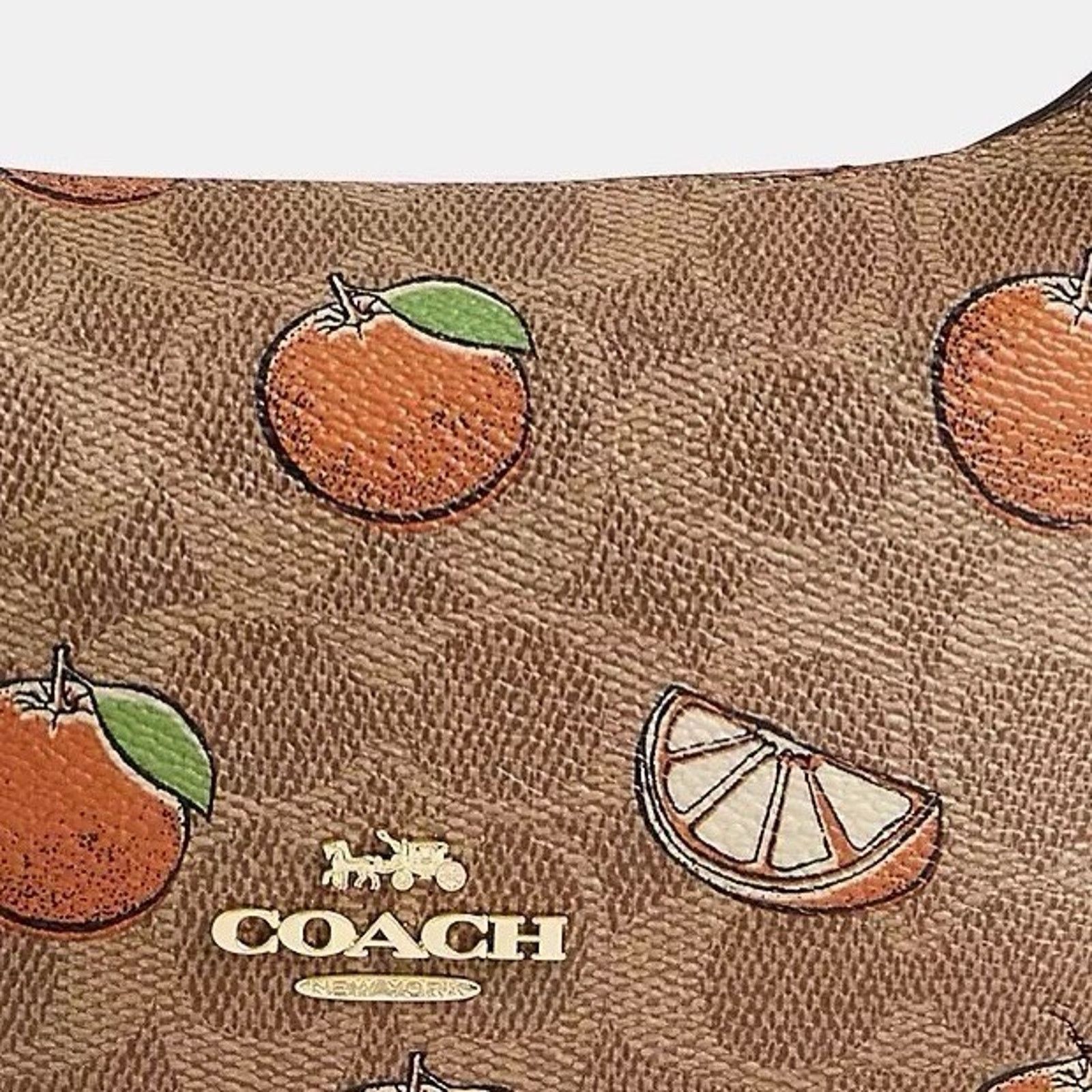 Coach NWT Coach Mini Payton Bag Signature Canvas Orange CBA78 Tan Size ONE SIZE - 9 Thumbnail
