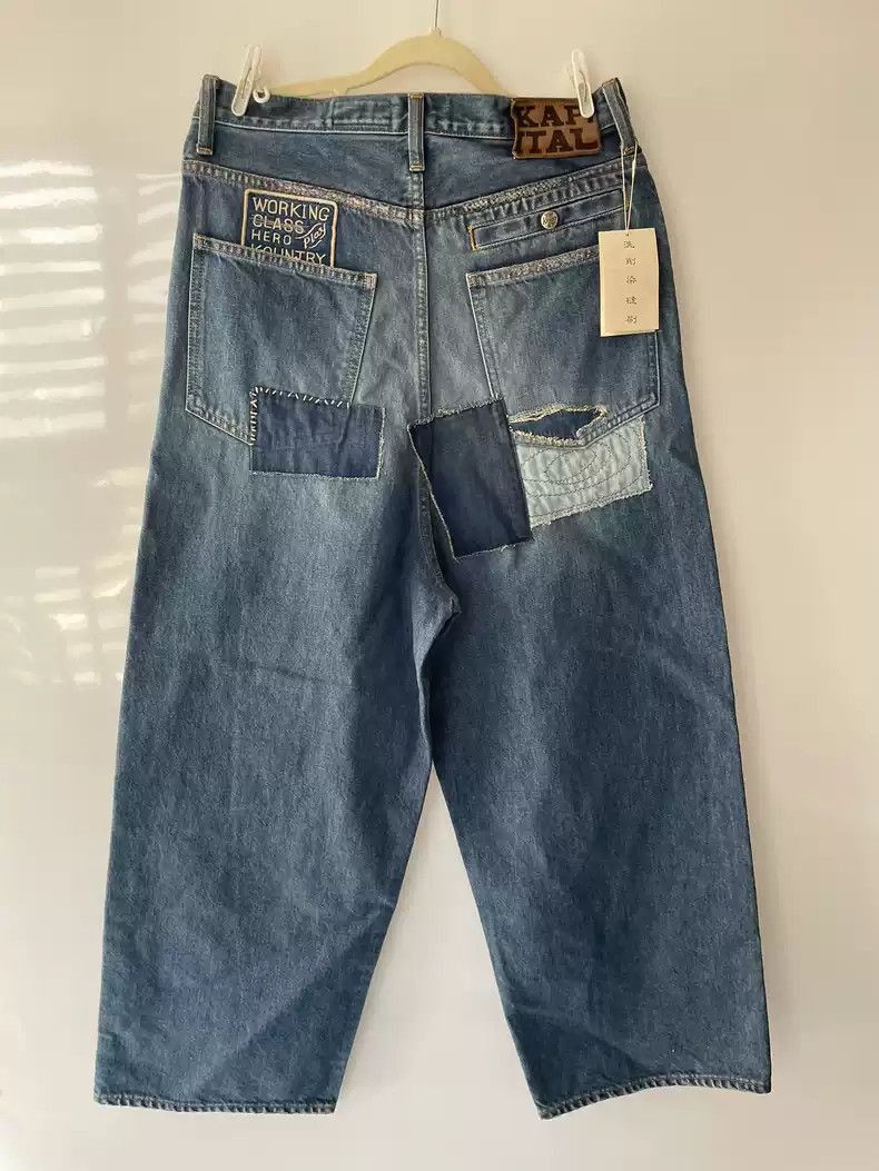 Kapital kapital Balloon pants stitching patch washed jeans Size US 32 / EU 48 - 2 Thumbnail