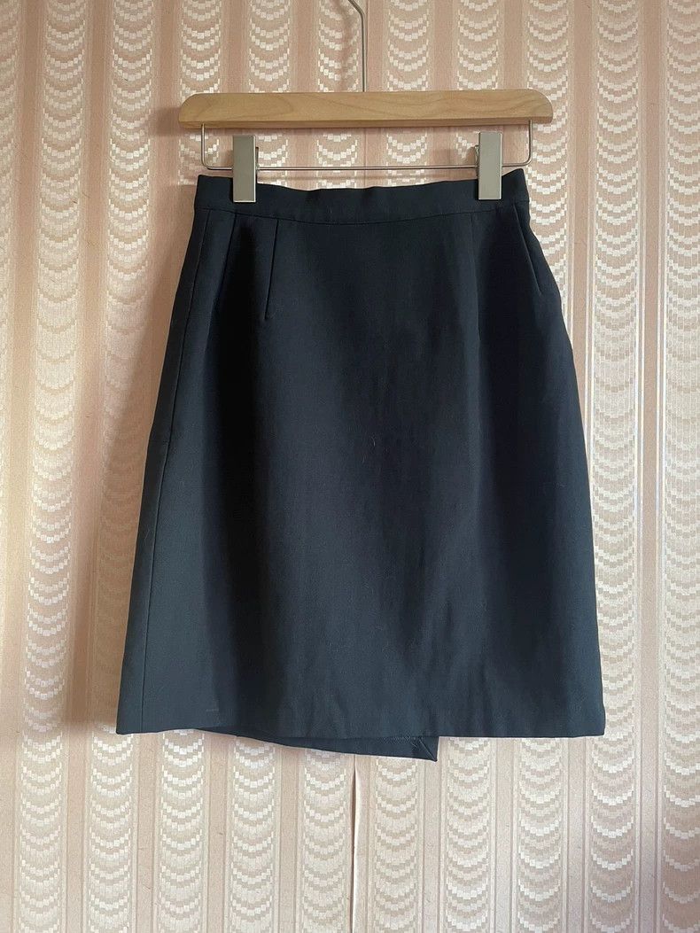 Y's Y's size os 80s Hemp Black Wool Pleated Skirt Size 25" / US 0 / IT 36 - 5 Thumbnail