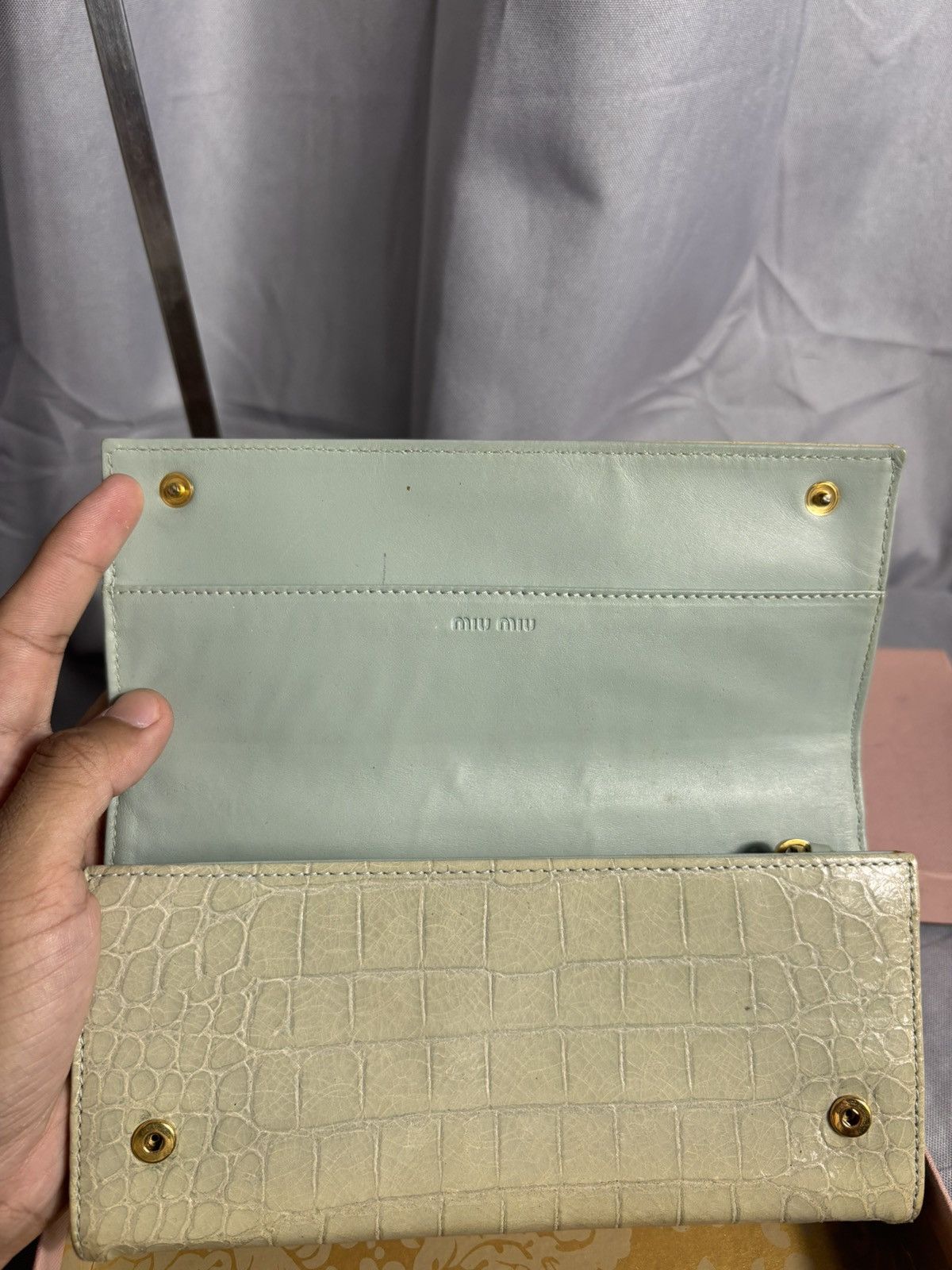 Miu Miu Vintage Miu Miu Crocodile Wallet Size ONE SIZE - 6 Thumbnail