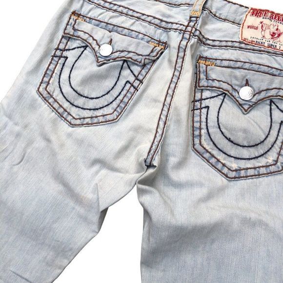 True Religion × Vintage Vintage True Religion Jeans Size 36 RICKY SUPER T Blue RARE Size US 36 / EU 52 - 2 Thumbnail