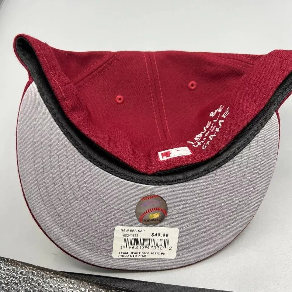 New Era Philadelphia Phillies Hat Men 7 1/2 59Fifty New Era Fitted Size ONE SIZE - 5 Thumbnail