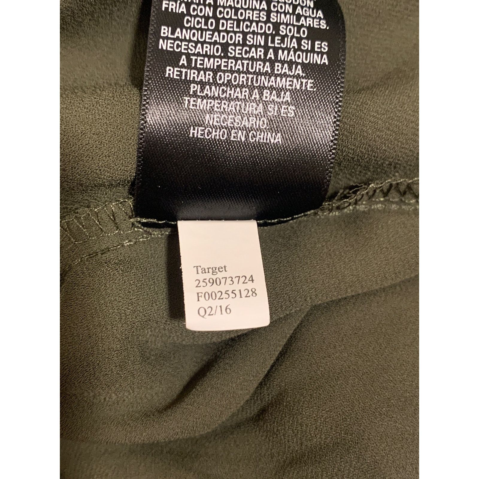 Mossimo Mossimo Large Flare Sleeve Peasant Blouse Olive Green Shirt Size L / US 10 / IT 46 - 6 Thumbnail