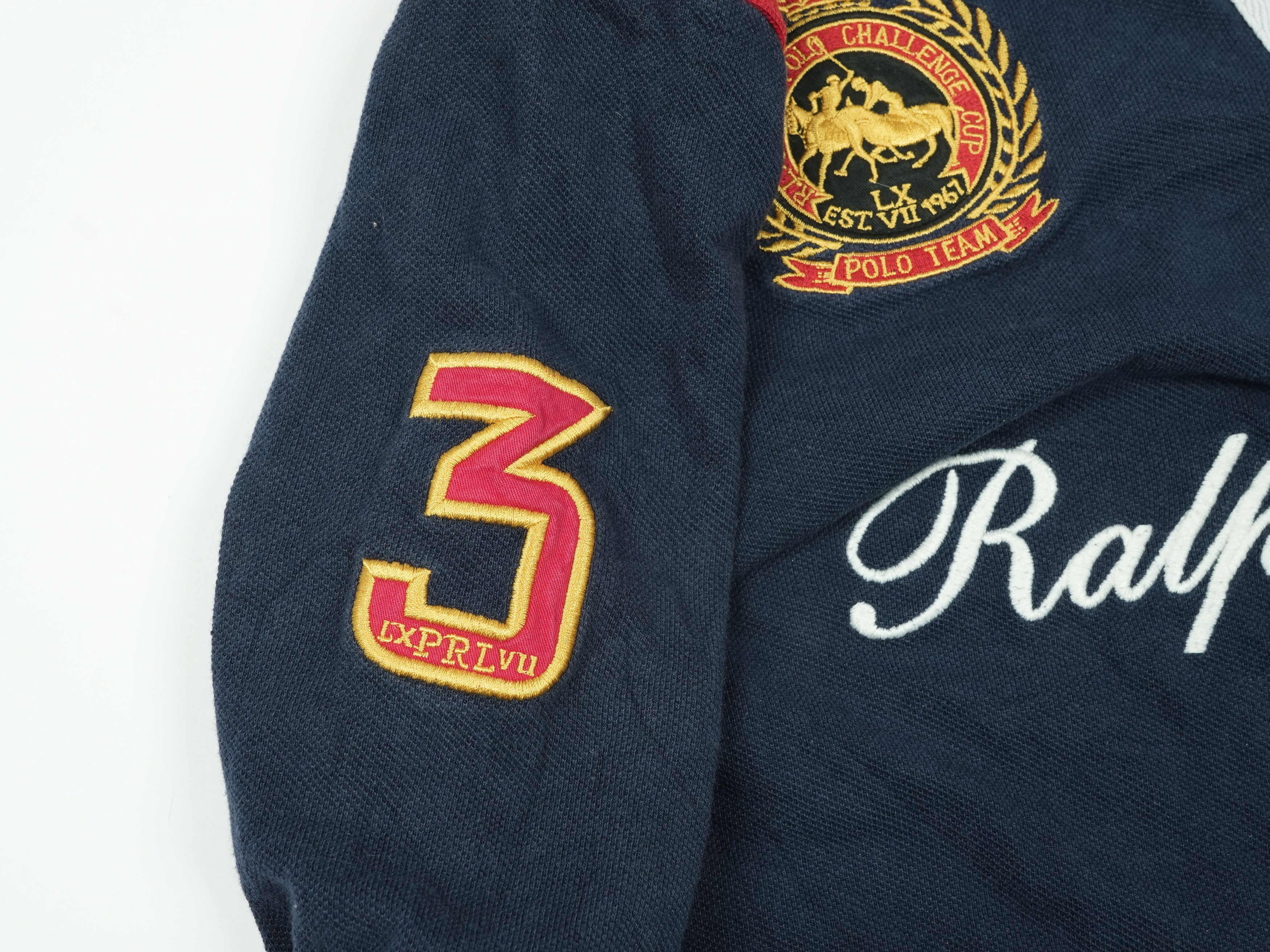 Polo Ralph Lauren Rare Vintage Polo Ralph Lauren Big Pony Olympic Shirt Size US XL / EU 56 / 4 - 4 Thumbnail