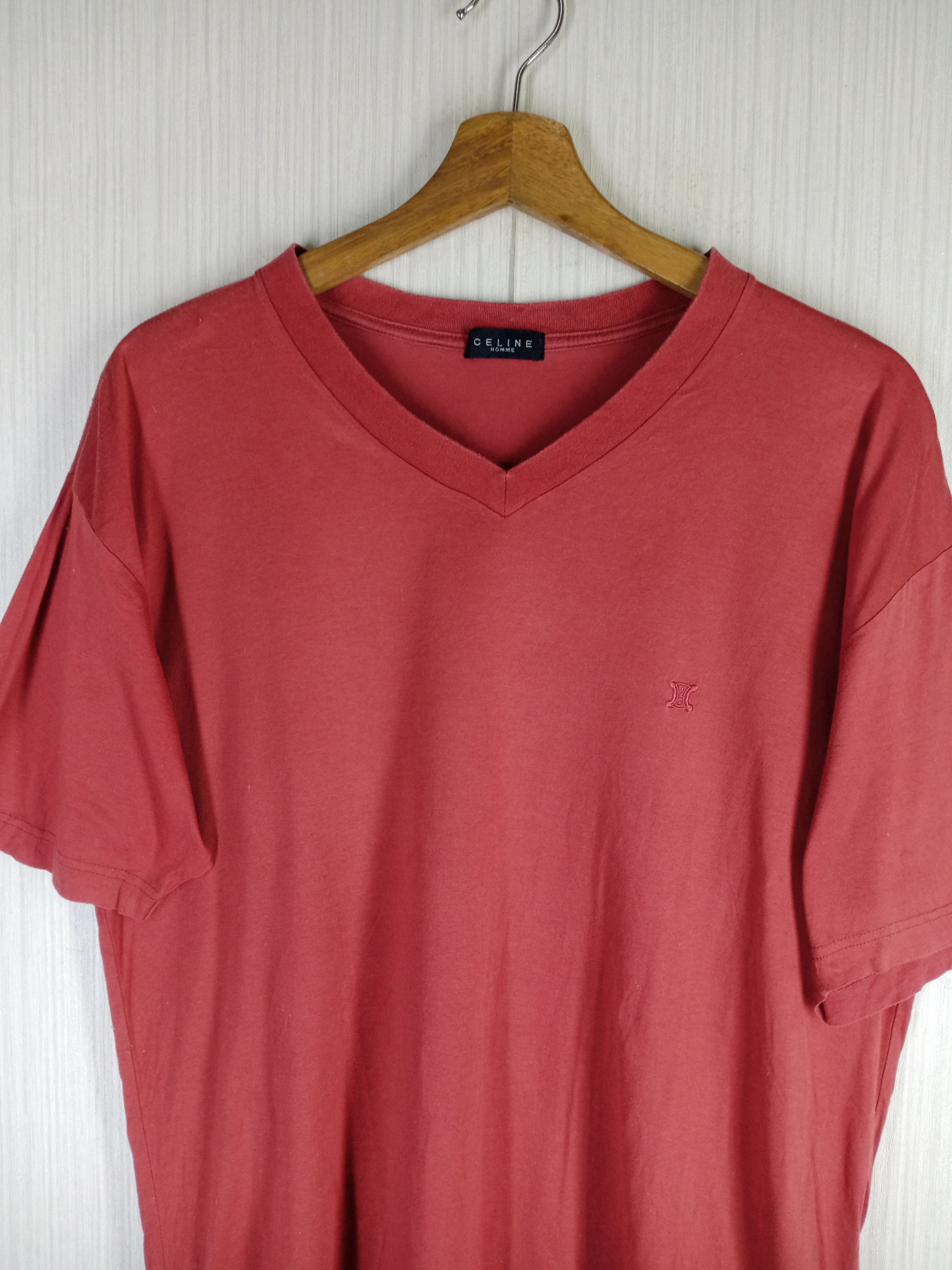 Celine Rare Vintage Celine Homme Small Logo Tshirt Size US L / EU 52-54 / 3 - 4 Thumbnail