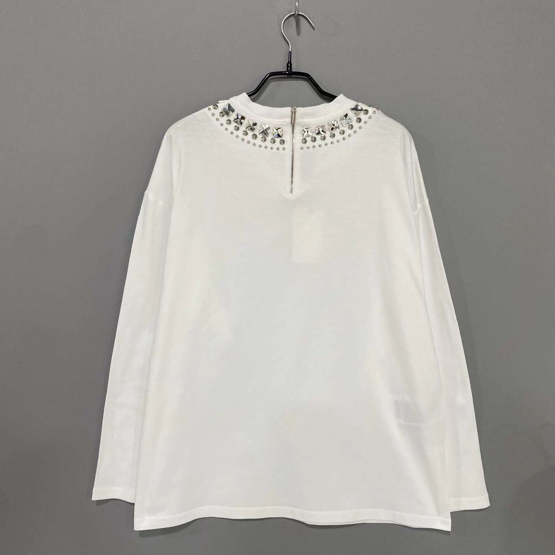 Miu Miu MIU MIU neck crystal letter logo long sleeve top XS Size XS / US 0-2 / IT 36-38 - 3 Thumbnail