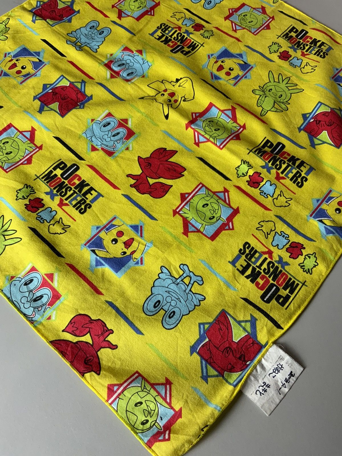 Japanese Brand Vintage Pokemon Pocket Monster Yellow Bandana Size ONE SIZE - 4 Thumbnail