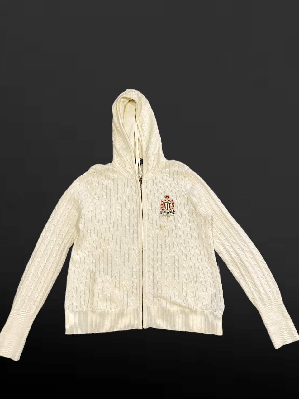 Polo Ralph Lauren Polo Ralph Lauren Cable Knit Zip Hoodie Size L / US 10 / IT 46 - 1 Thumbnail