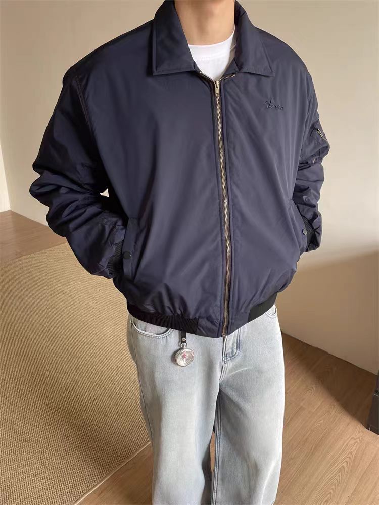 Japanese Brand × Vintage Vintage navy blue flight jacket short jacket Size US M / EU 48-50 / 2 - 1 Thumbnail