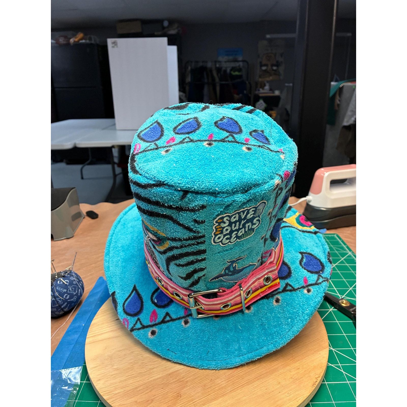 Other Save Our Oceans – One of a Kind Festival Hat – Medium Size ONE SIZE - 11 Thumbnail