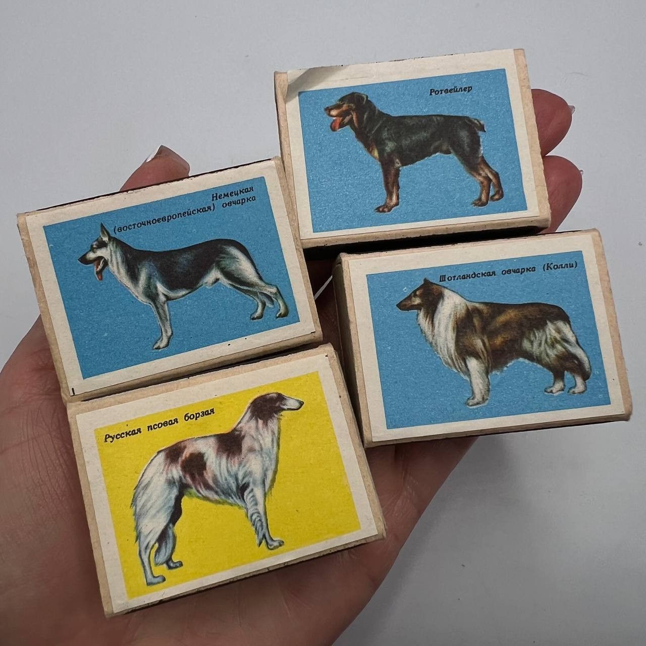 Vintage 1980s Vintage Matchbox Set Matches Dog Breeds Soviet Era Size ONE SIZE - 5 Thumbnail