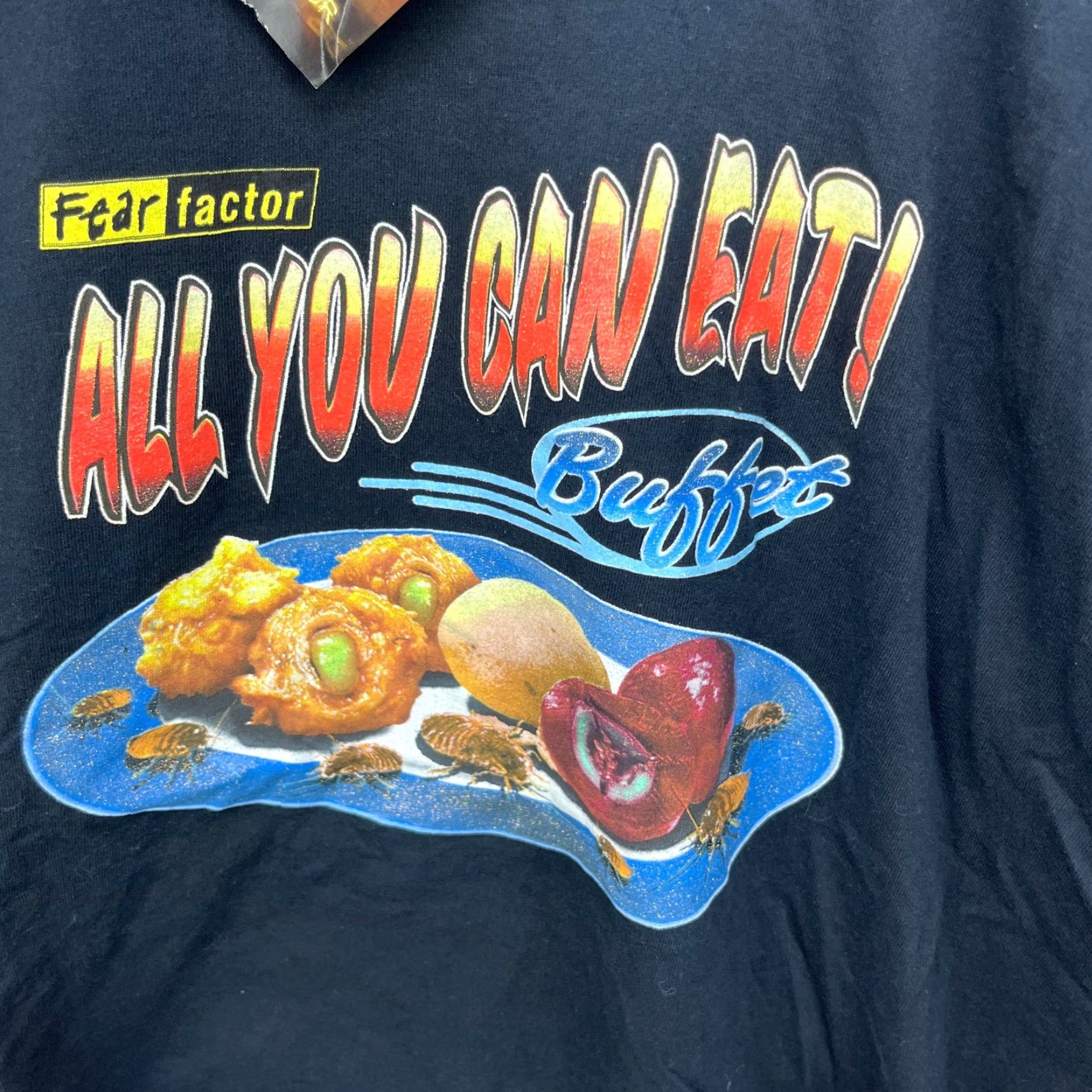 Vintage VINTAGE Fear Factor "All You Can Eat Buffet" NBC Promo T-Shirt 2XL Men Black Cotton Short Sleeve Crew Neck Shirt Size US XXL / EU 58 / 5 - 3 Thumbnail