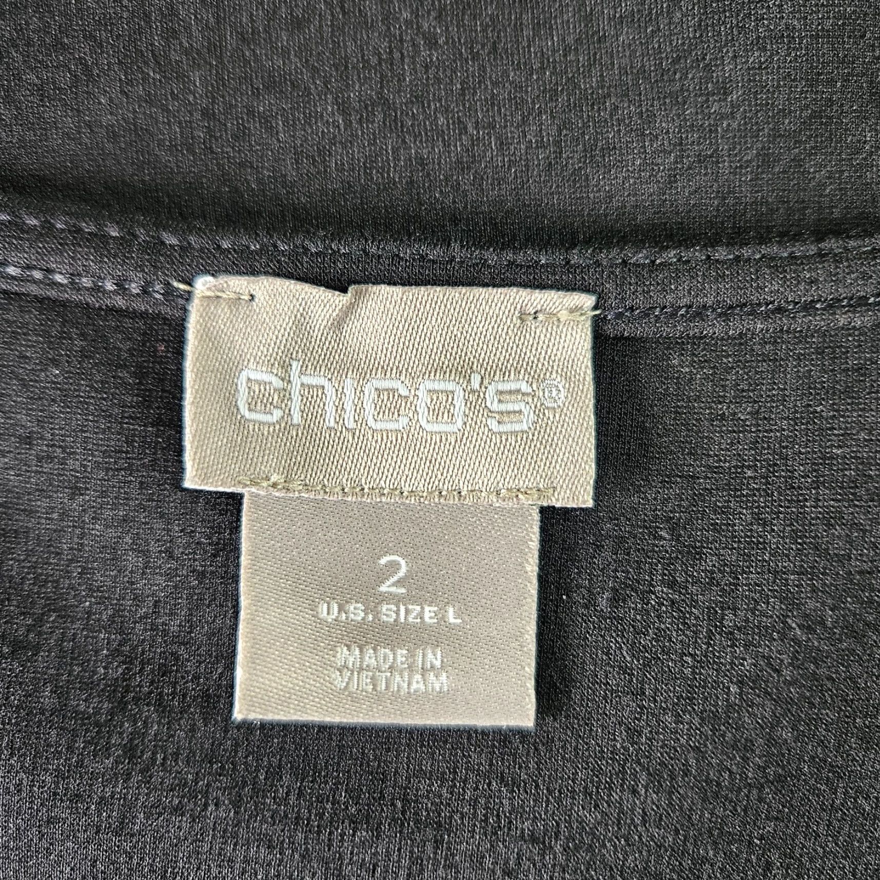 Vintage Chicos Womens Top Blouse Solid Black V-Neck Long Sleeve L Size Large Shirt Womens Size L / US 10 / IT 46 - 6 Thumbnail