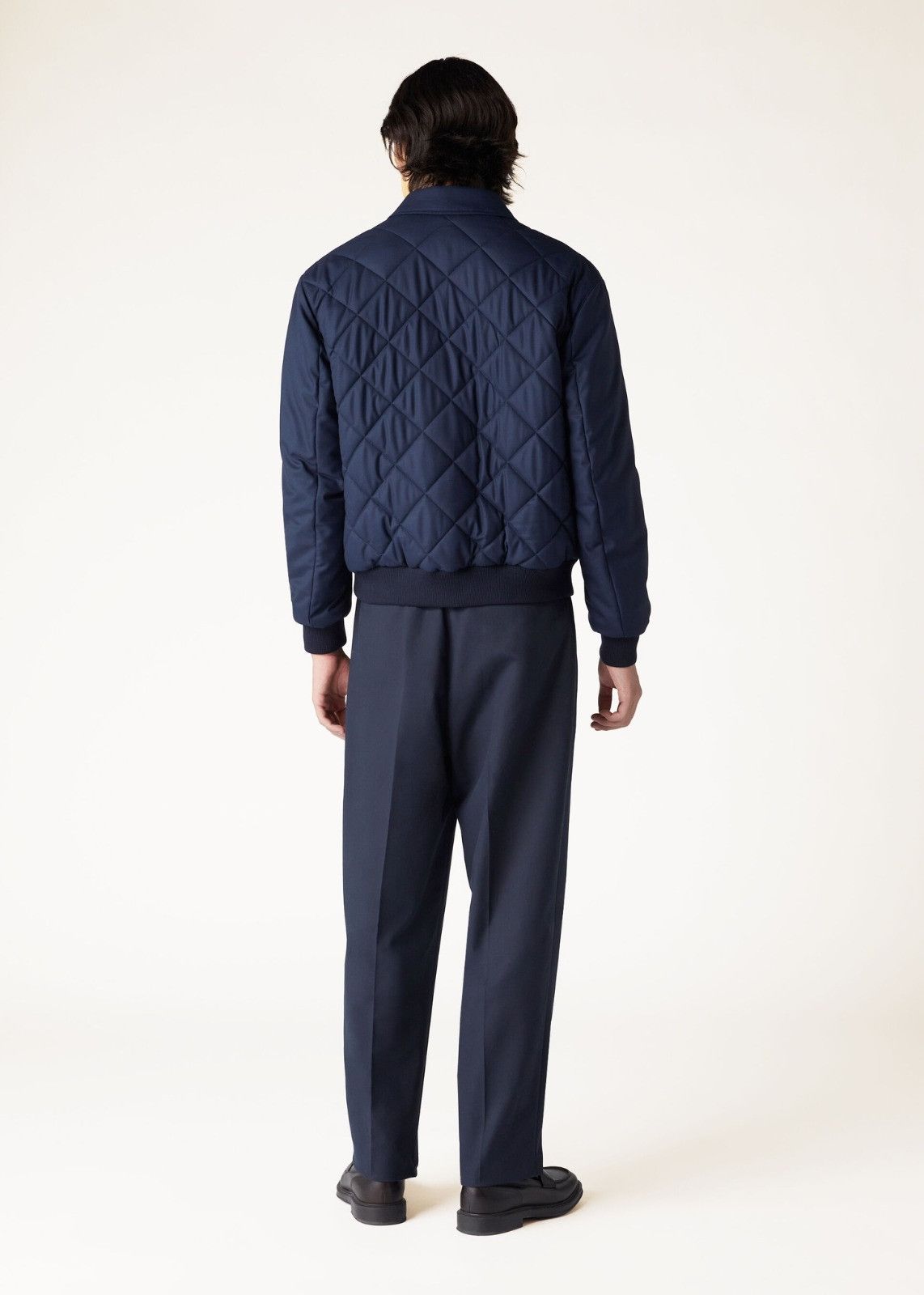 Loro Piana o1srvl11e0125 Ampay Tasmanian Bomber Jacket in Navy Blue Size US XL / EU 56 / 4 - 6 Thumbnail