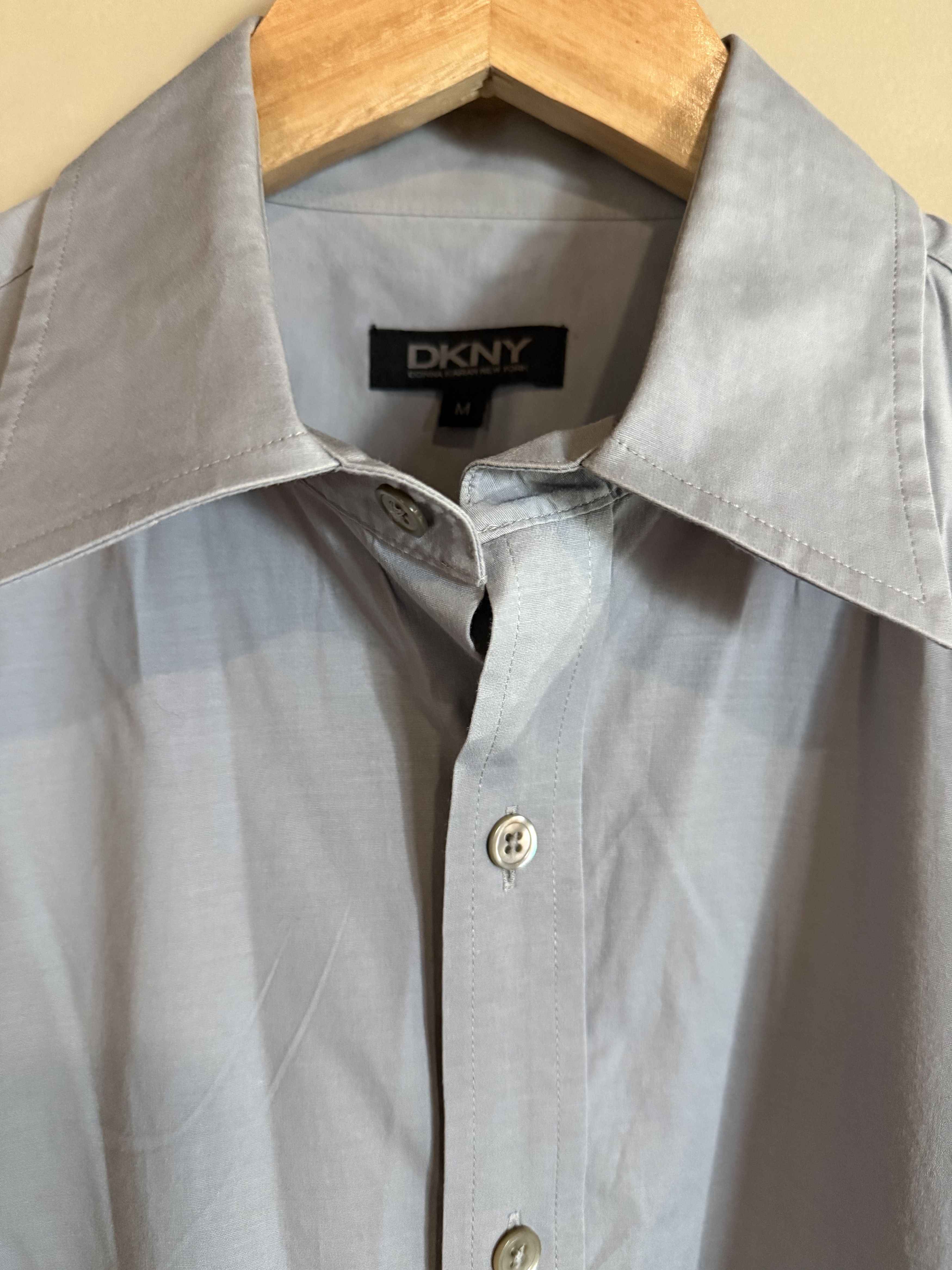 DKNY DKNY Grey L/S Dress Shirt, Men's Medium Size US M / EU 48-50 / 2 - 2 Thumbnail