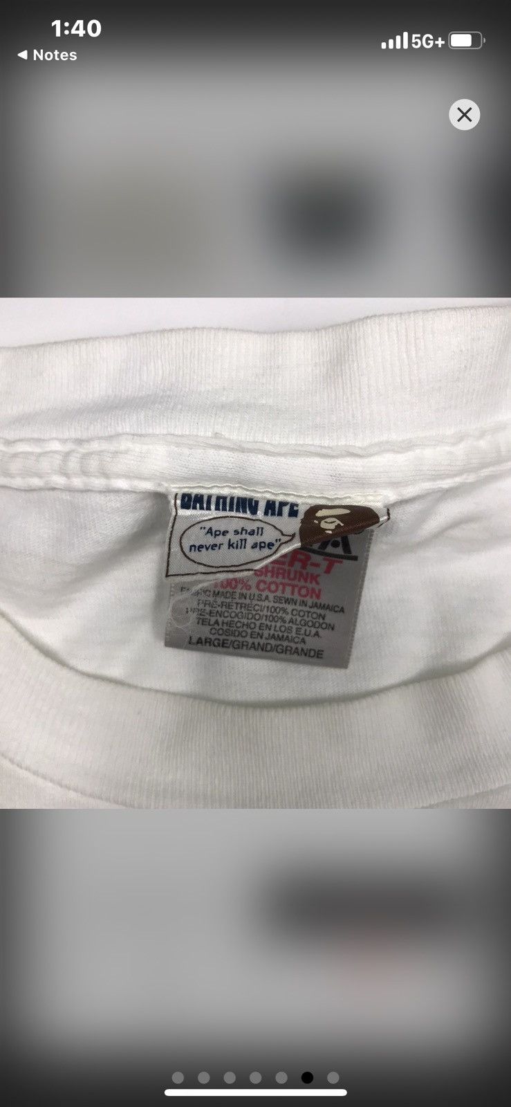 Bape Vintage Bape 90s college tee Size US L / EU 52-54 / 3 - 5 Thumbnail